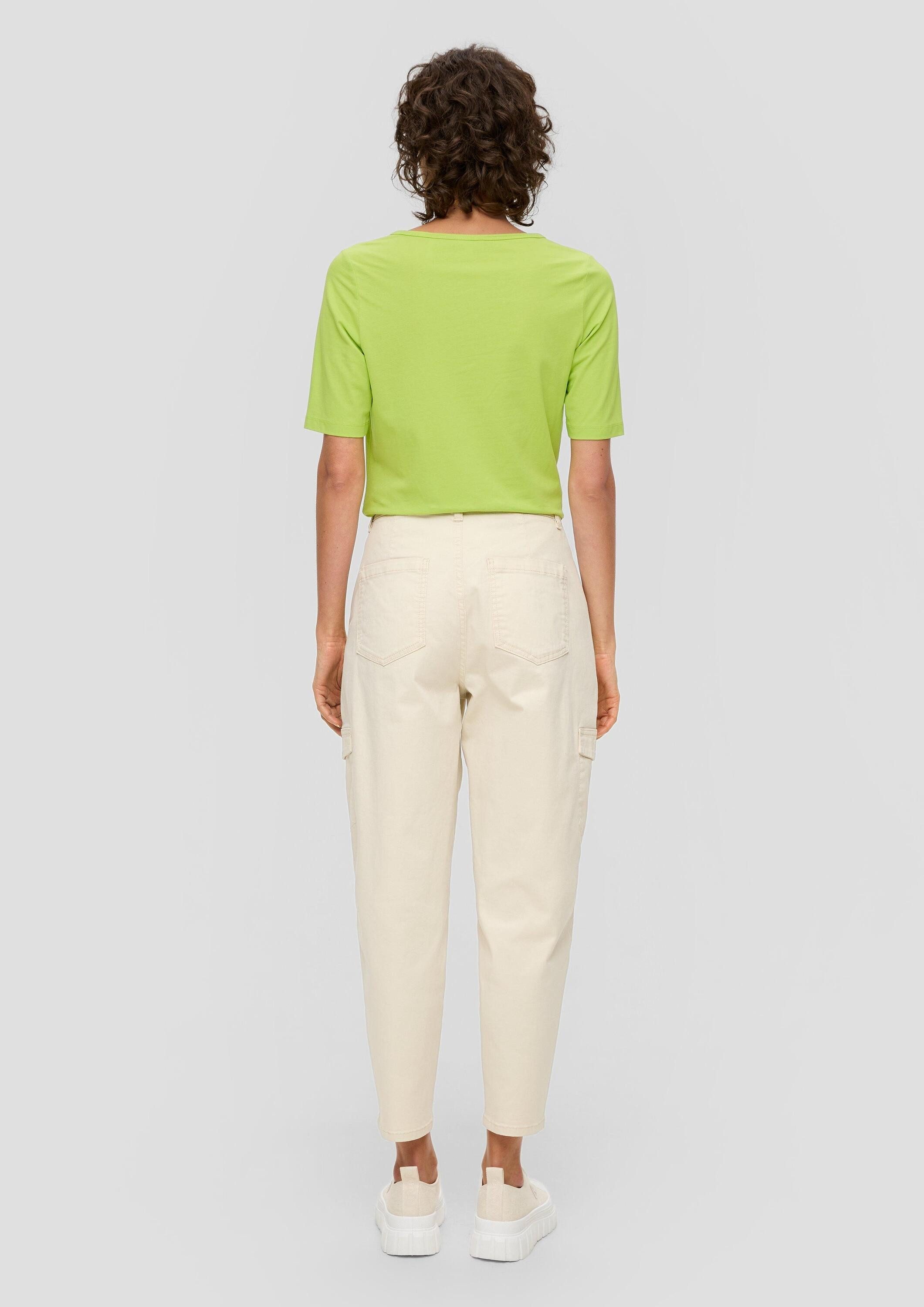 s.Oliver Kurzarmshirt T-Shirt Jersey-Shirt mit U-Ausschnitt