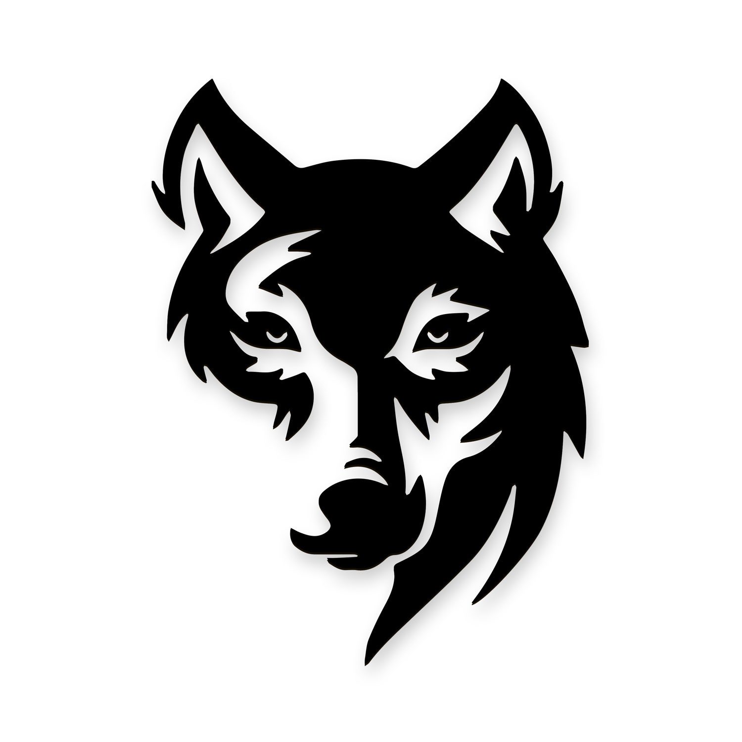 Namofactur LED Wandleuchte Wolf Wanddeko Lampe aus MDF Holz, schwarz, LED fest integriert, Warmweiß, außergewöhnliche Wandgestaltung für dein zuhause