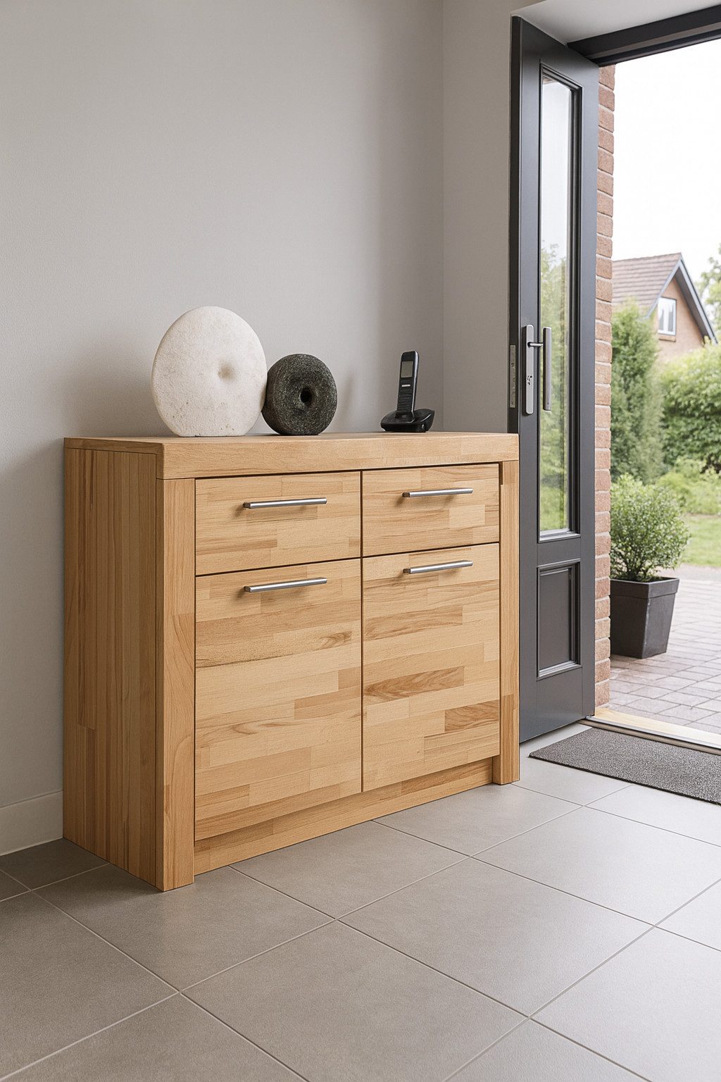 bv-vertrieb Schuhschrank Schuhschrank Kernbuche Garderobenkommode Flurschrank