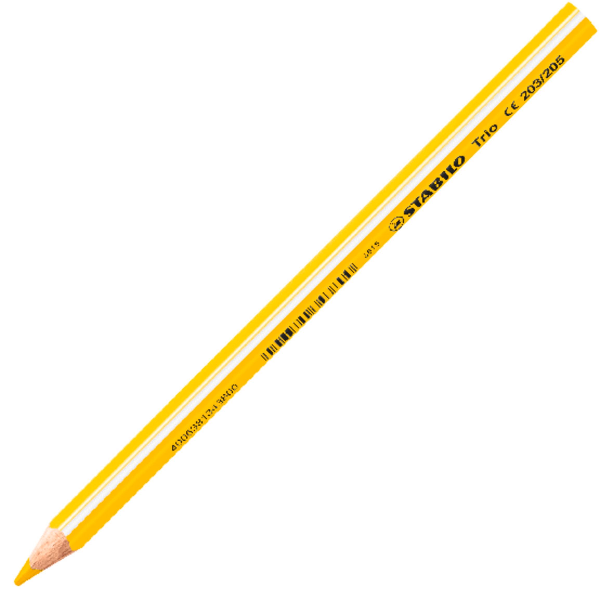STABILO Buntstift Dreikant-Buntstift Trio dick 6er Pack mit verschiedenen Farben, Ergonomische Form für besseren Halt