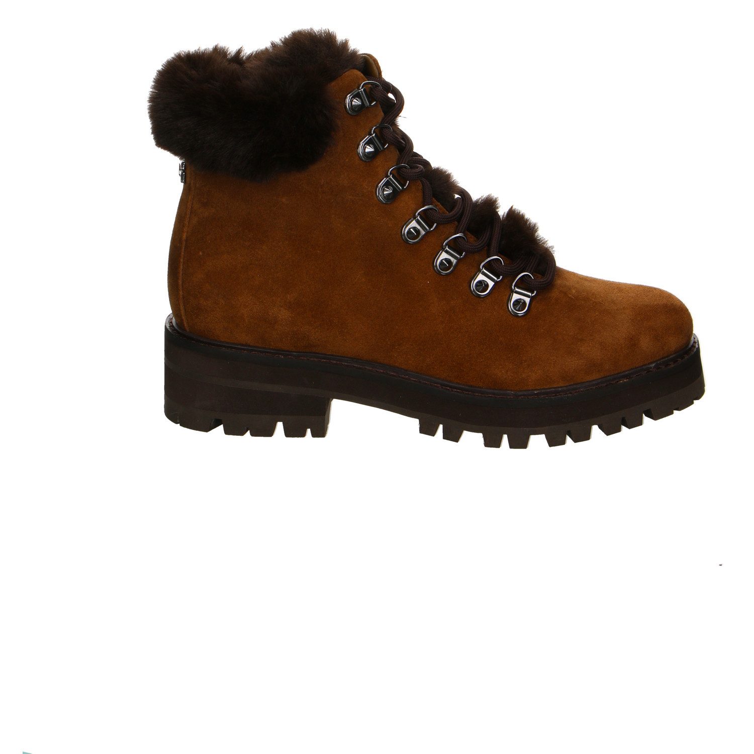 Guess Guess Velour Schnürstiefelette braun Stiefelette