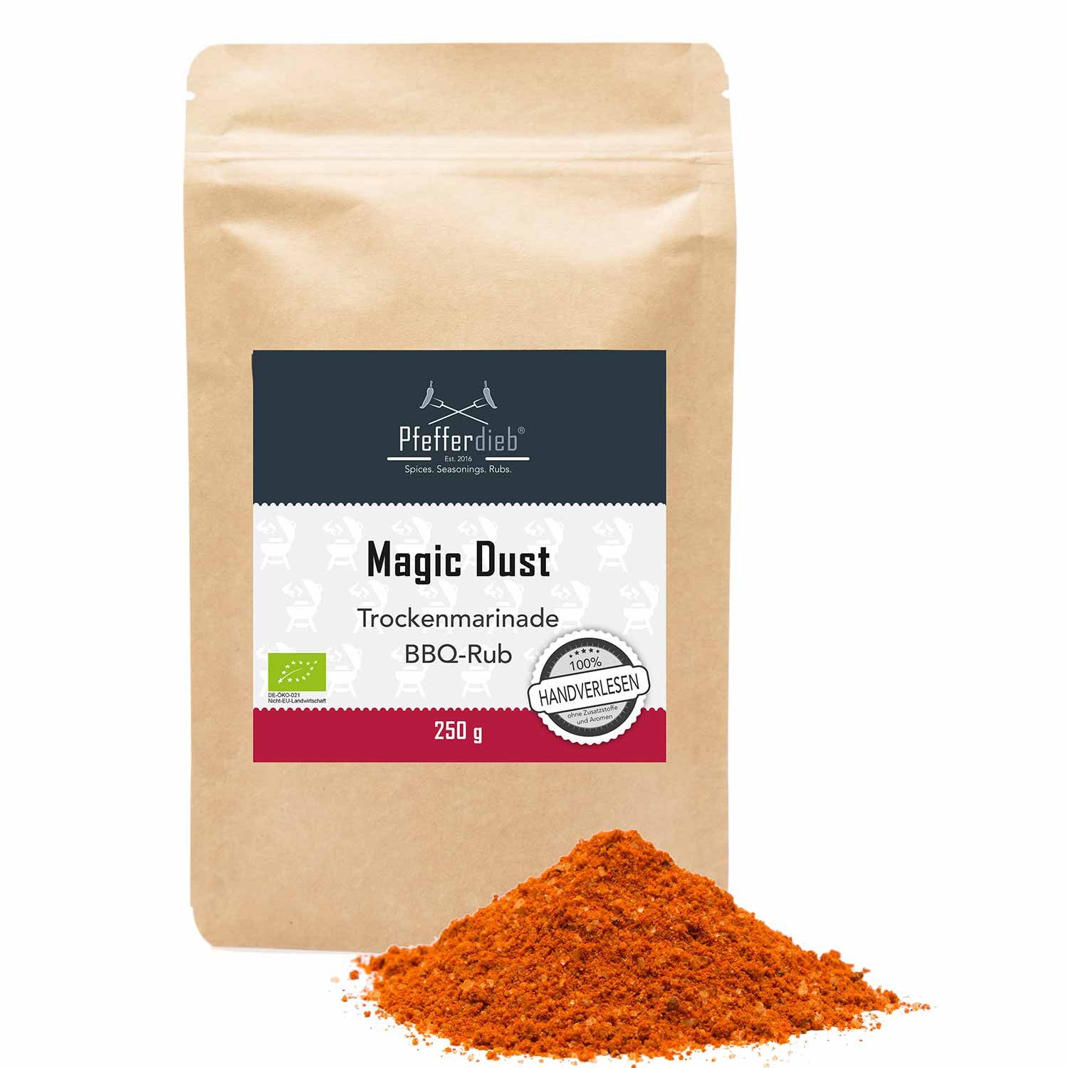 Pfefferdieb Gewürz Magic Dust - Premium Grillgewürz, BBQ Rub, BIO, 250g