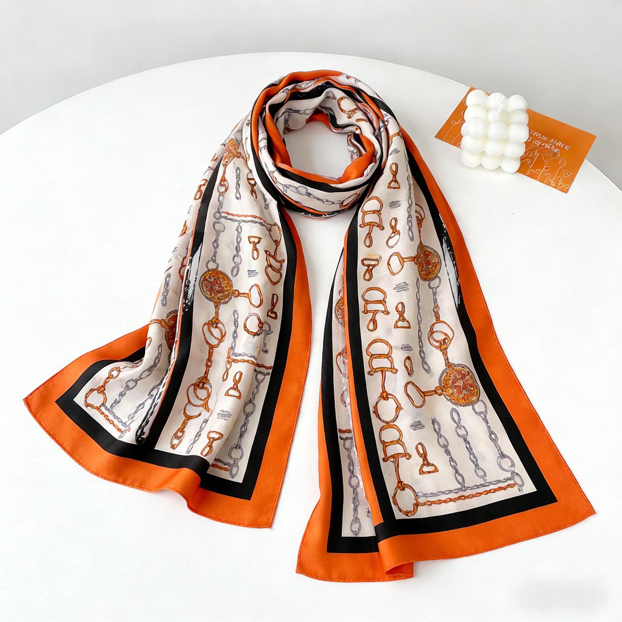 Luckice Seidentuch Geschenk für Damen Damen Seide Gefühl Schal Halstuch, (Schal Frauen Seidenschal Seidentuch Scarf Bandana Taschentuch Ansatz Handgelenk)