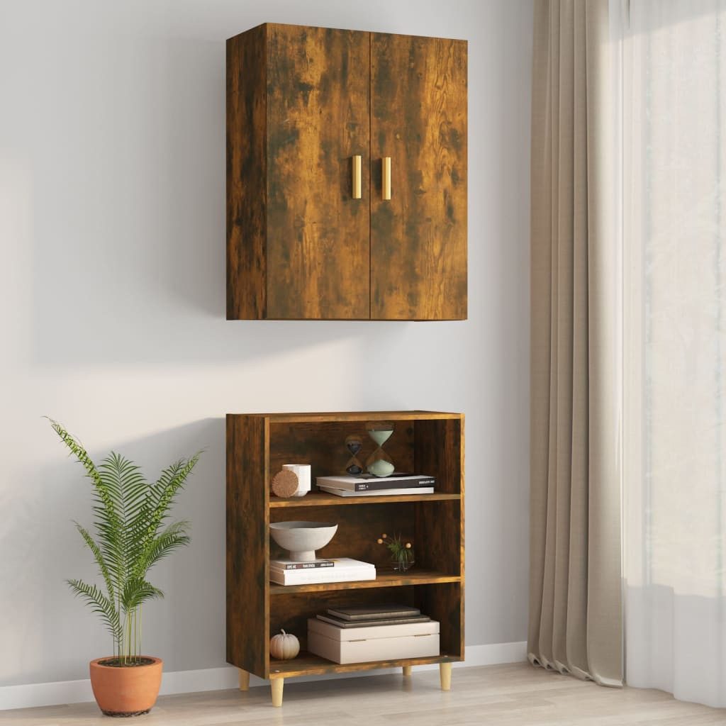 vidaXL Hängeschrank Hängeschrank Räuchereiche 69,5x34x90 cm günstig online kaufen
