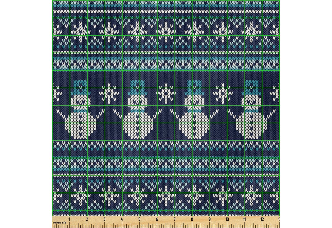 Thumbnail - Abakuhaus Stoff Zum Nähen Toller Stoff für Heimtextilien aller art, nordisch Snowman Chevron Zigzag