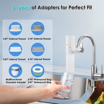 Daskoo Wasserhahnfilter Wasserhahn Wasserfilter, NSF-zertifizierter Leitungswasserfilter, ACF-Filtrationssystem, langlebiger Wasserreiniger für die Küche