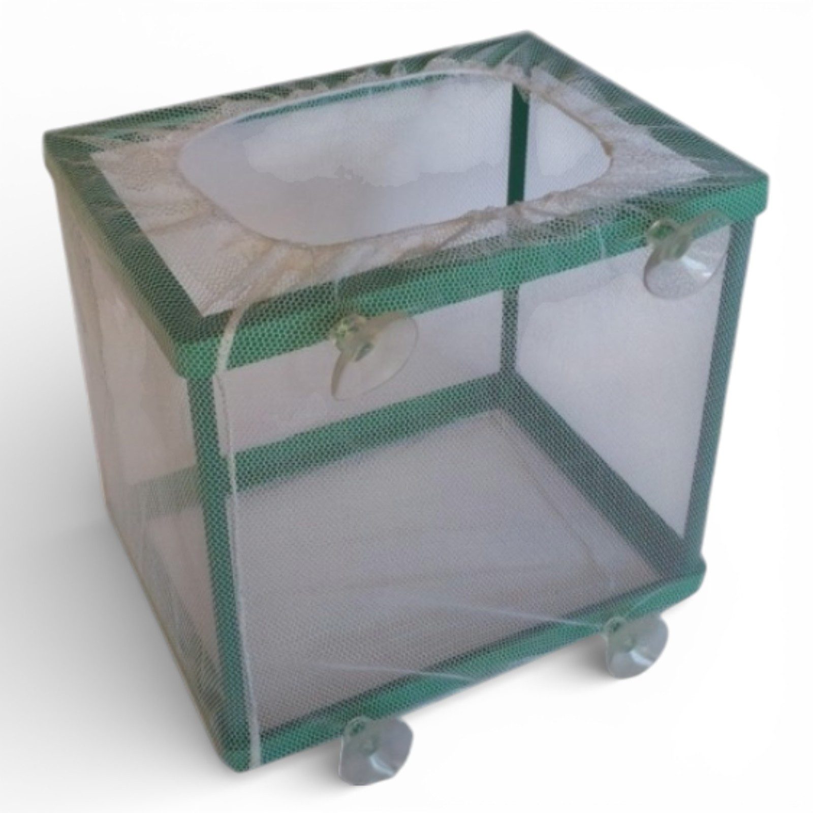 AQUA NOVA Aquarium AquaNova Netz-Ablaichkasten Aufzuchtbox NB-S/NB-L mit Saugnäpfen, Netz-Aufzuchtkasten, Wasserzirkulation, einfache Befestigung