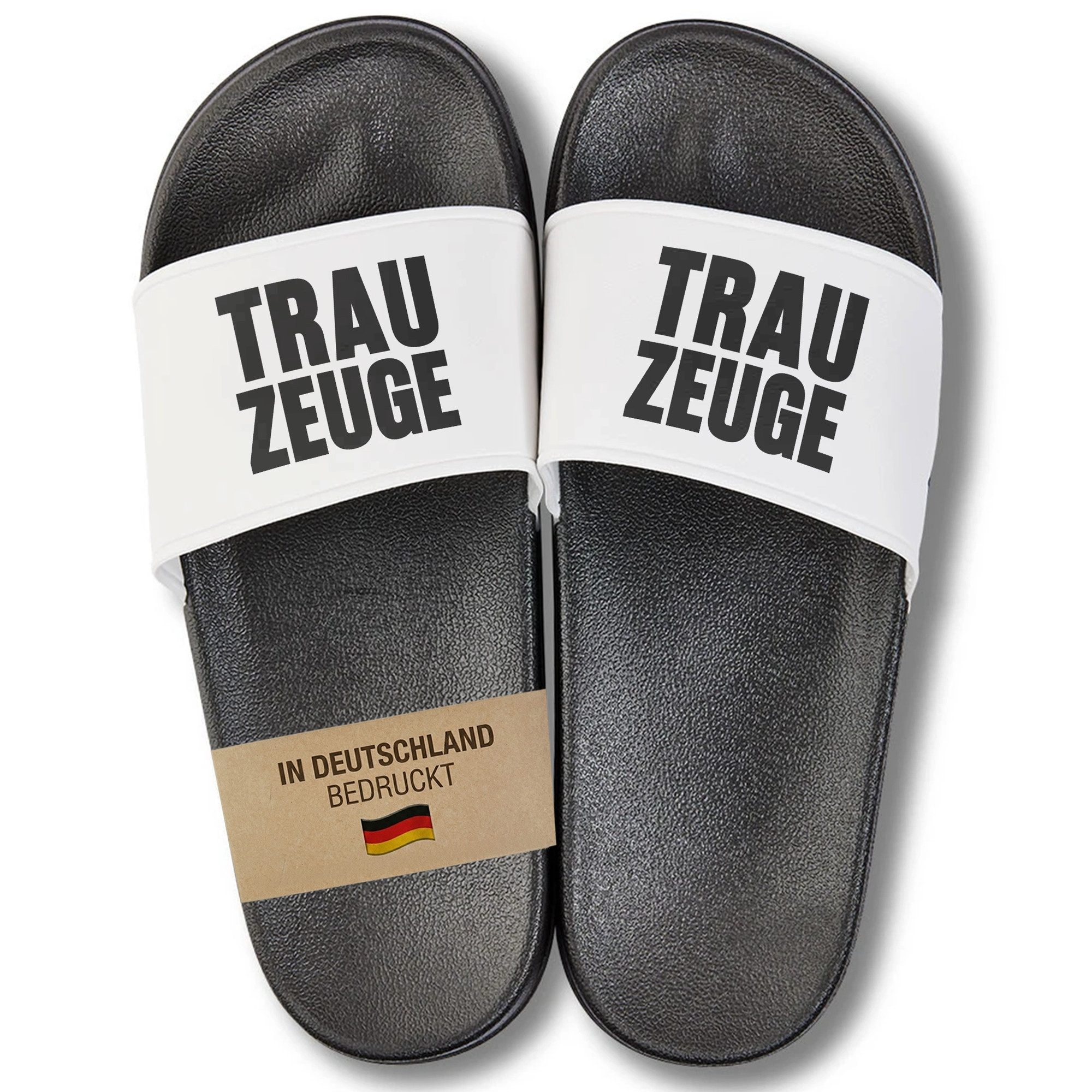 22Feels Geschenk Trauzeuge JGA Hochzeit Badelatschen Aufdruck Männer Badepantolette IN DEUTSCHLAND BEDRUCKT