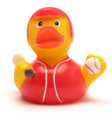 Duckshop Badespielzeug Badeente - Baseball - rotes Trikot - Quietscheente