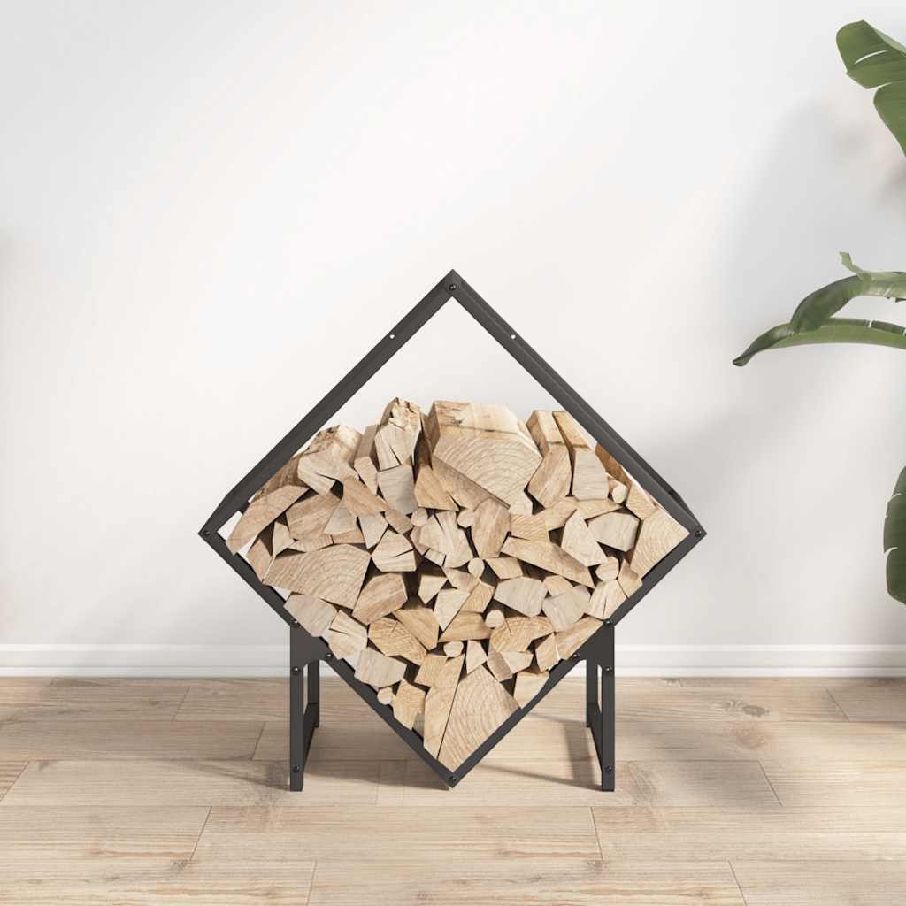 vidaXL Kaminholzregal Brennholzregal Schwarz 60x25x60 cm günstig online kaufen