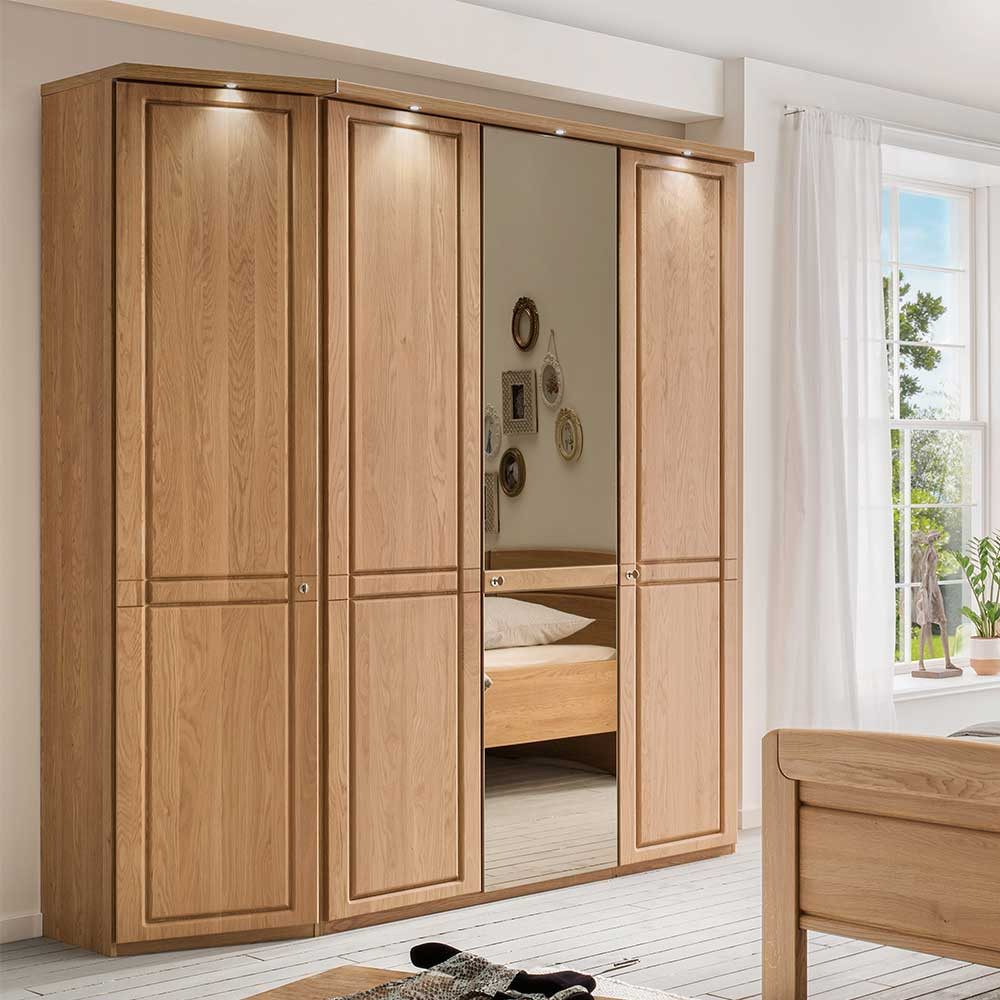 Pharao24 Kleiderschrank Arcelona aus Massivholz