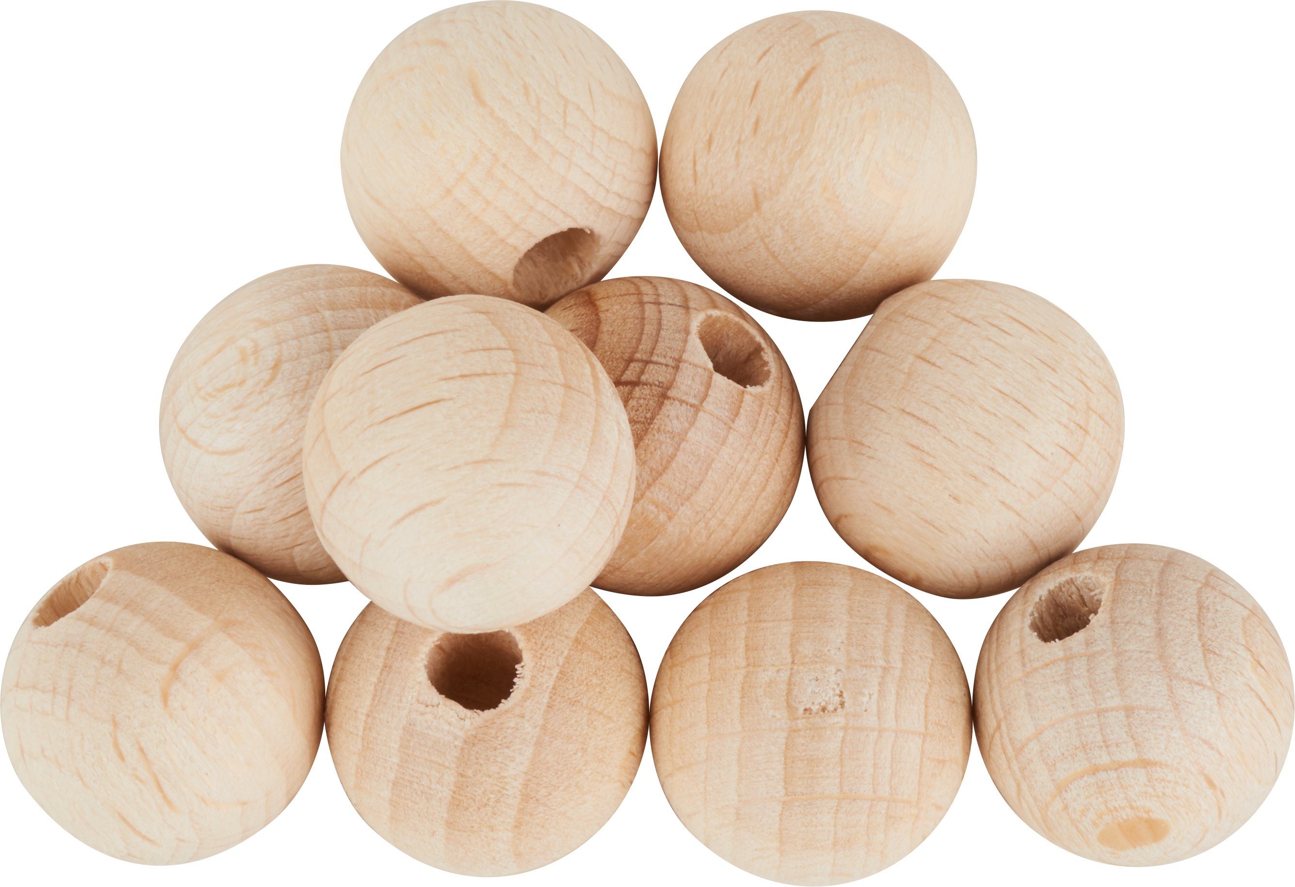 VBS Ремесленные бусы Holzkugeln, (10-tlg), halbgebohrt, Ø 15 mm