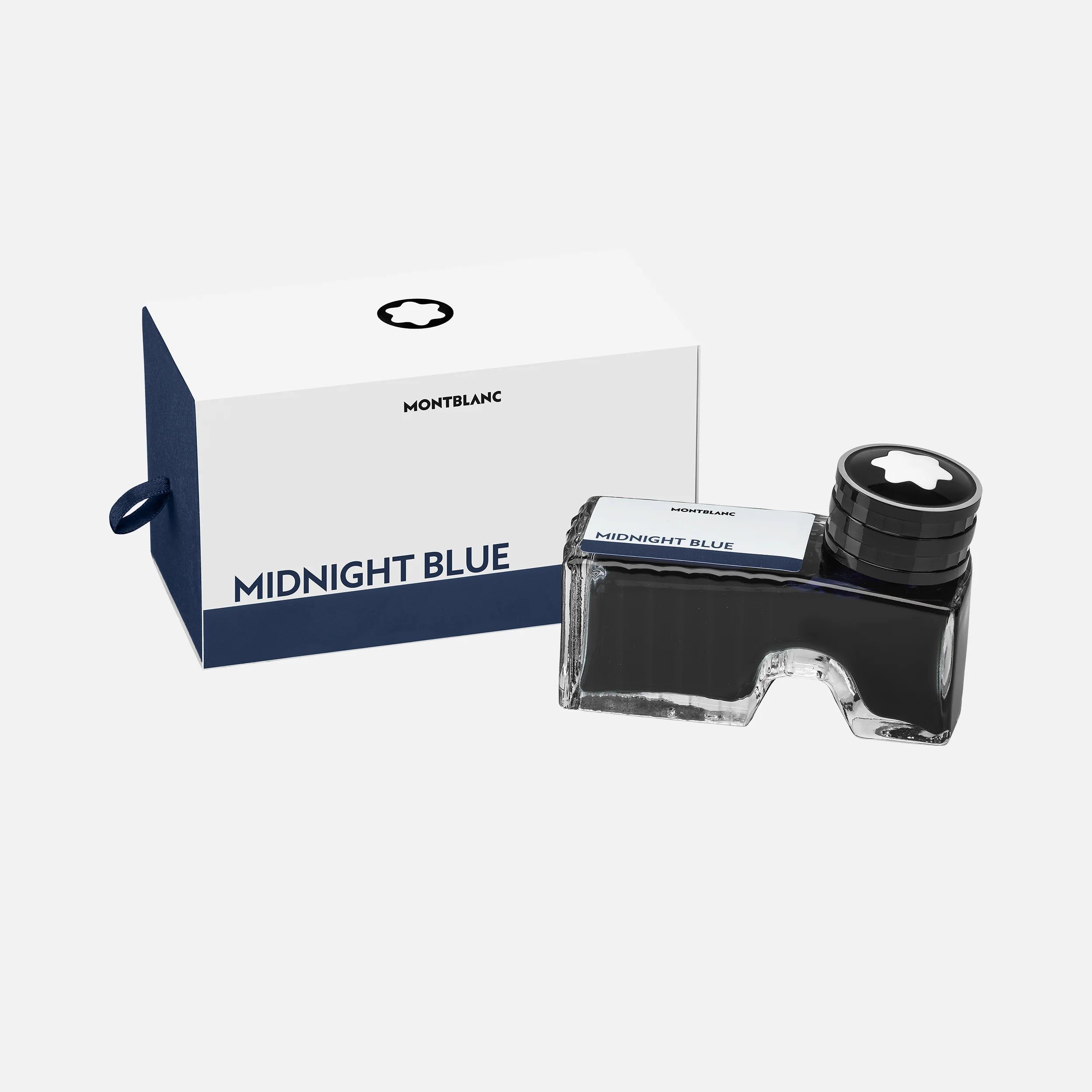 MONTBLANC MONT BLANC Tintenglas 60ml blau schwarz Tintenglas