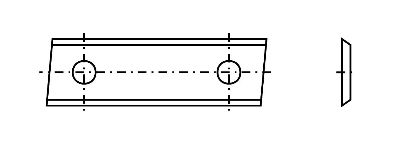 Tigra Wendeplattenfräser Spezial-Wendeplatte 34 - 30x12x1,5mm a=14mm 2 St.
