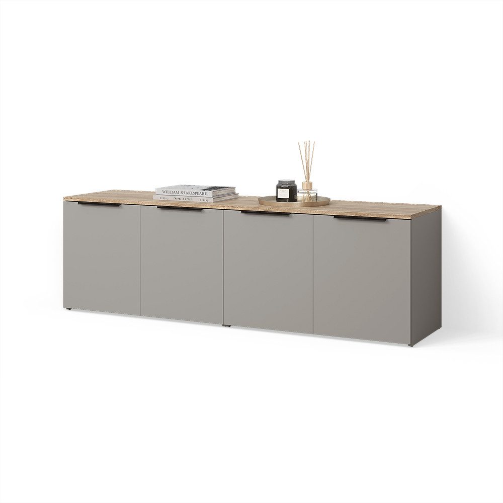 Livinity® Wohnwand Piave, Greige, 2 Teile, (2-St)