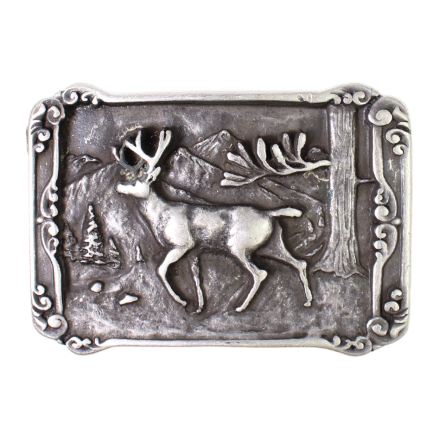 FRONHOFER Gürtelschnalle 18042 (1-St) Gürtelschnalle aus Metall (Zamak), Tracht, Breite 4 cm