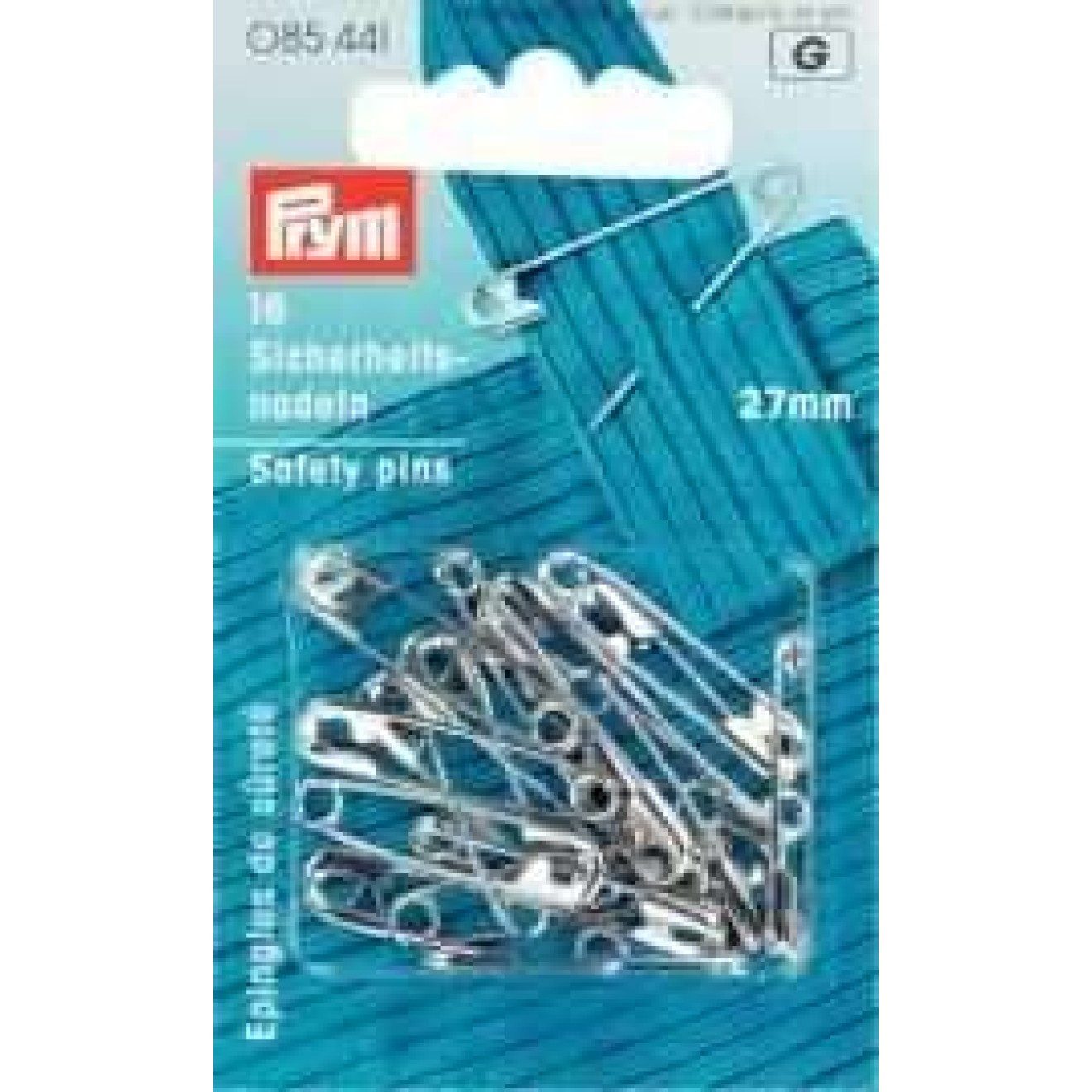 Prym Stricknadeln Sicherheitsnadeln 27 mm silberfarbig 16 St