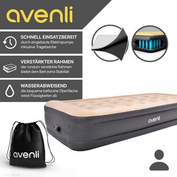 Avenli Luftbett mit integrierter Elektropumpe 196x97x47 cm, (Luftmatratze für 1 Person), Gästebett mit integrierter Pumpe