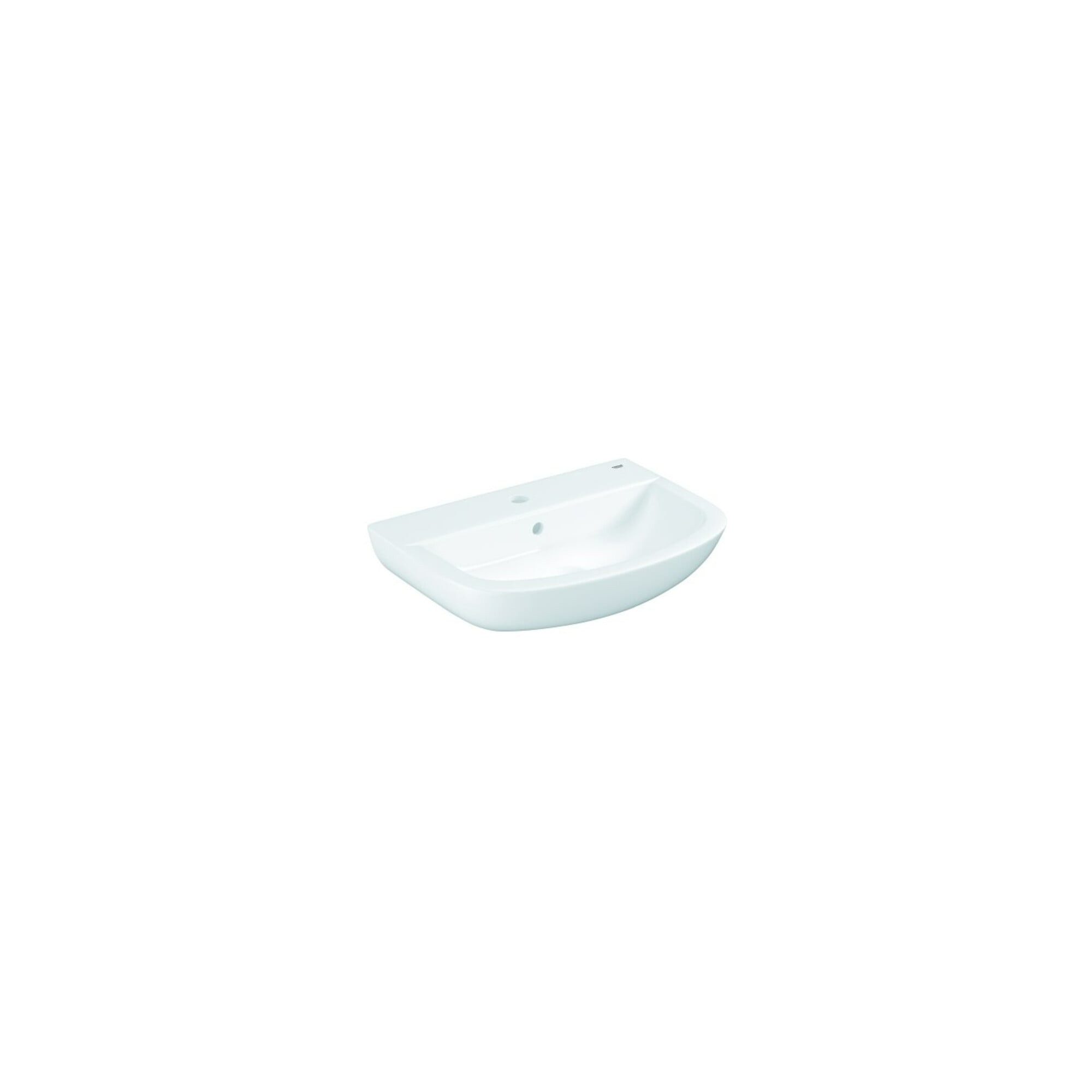 Grohe Waschtisch Grohe Waschtisch Bau Keramik 55, alp-we, 1 HL m Überlauf, wandhängend