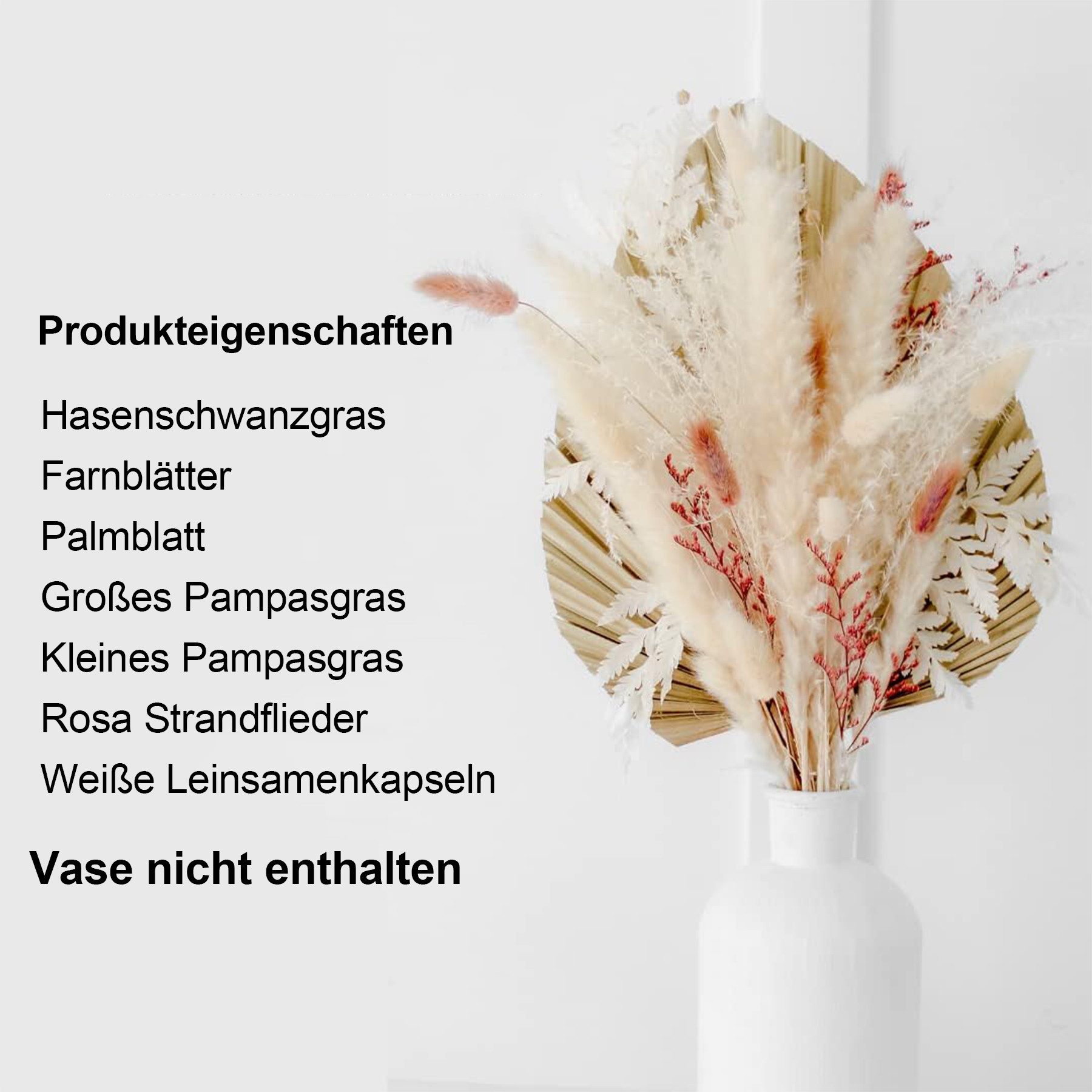 Trockenblume 22 Stück Pampasgras Getrocknet Natürliche Trockenblumen Deko F günstig online kaufen
