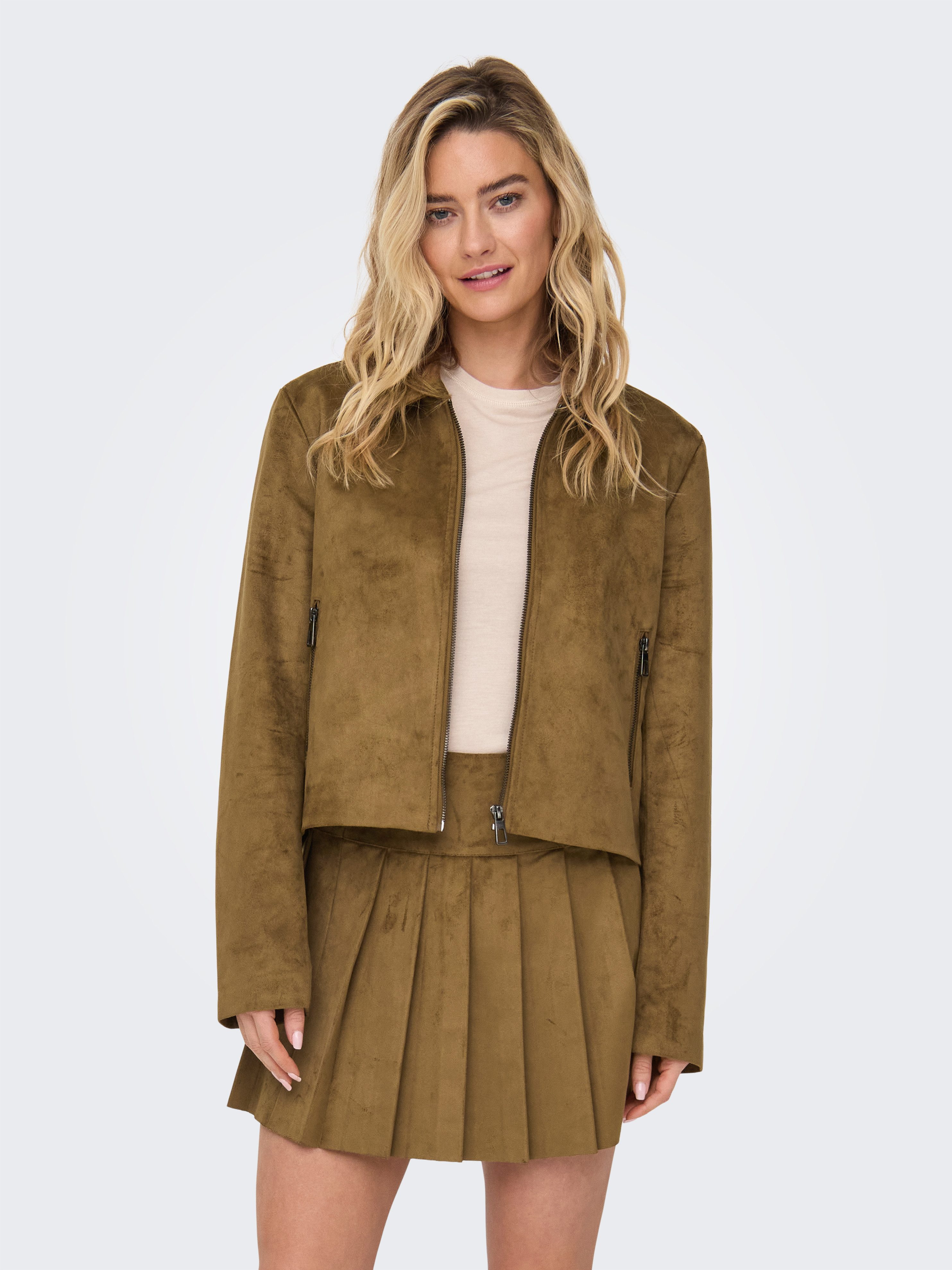 ONLY Kurzjacke ONLTULIP FAUX SUEDE ZIP günstig online kaufen