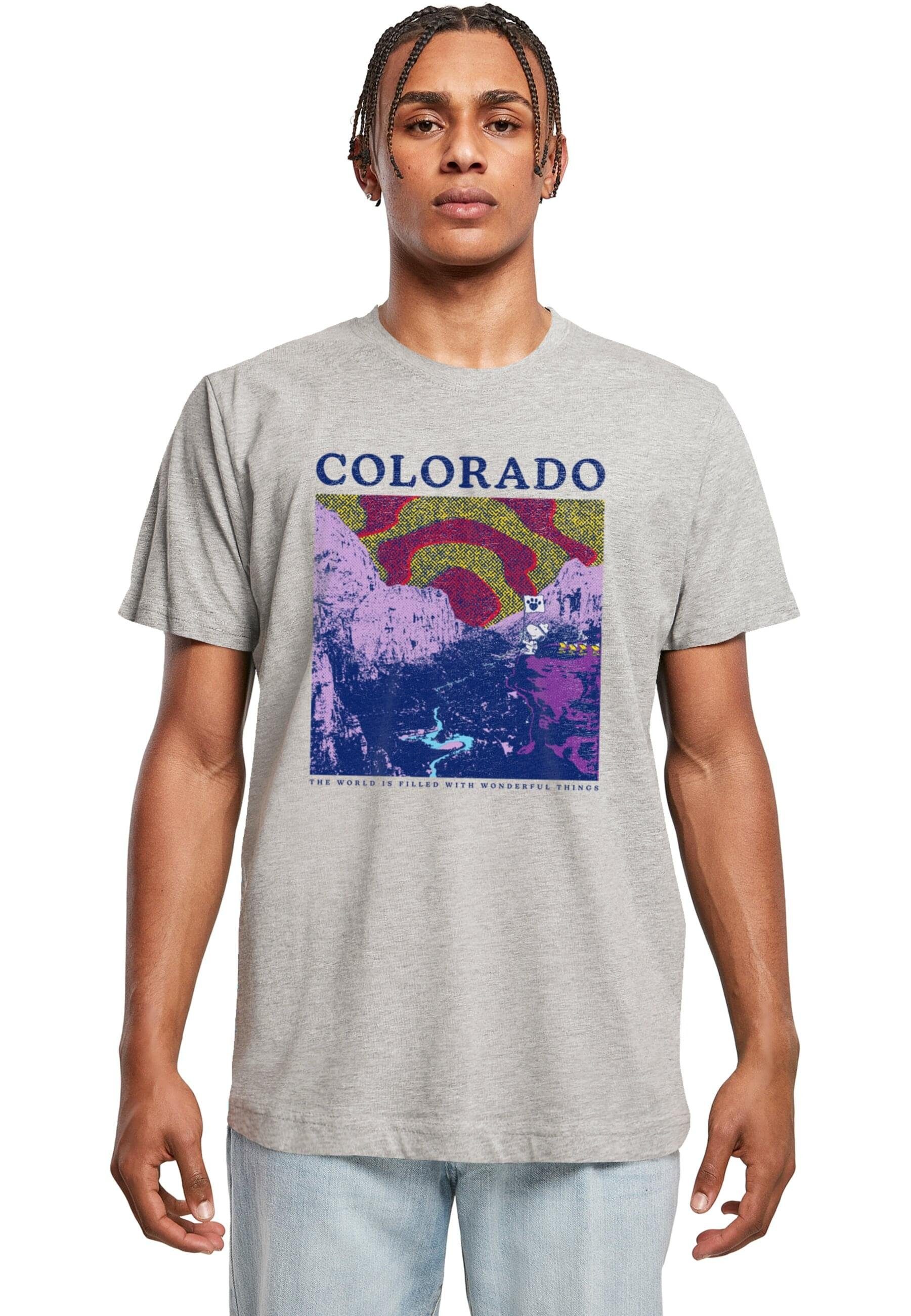 Round Merchcode Colorado Neck T-Shirt Herren Peanuts heathergrey - (1-tlg) T-Shirt