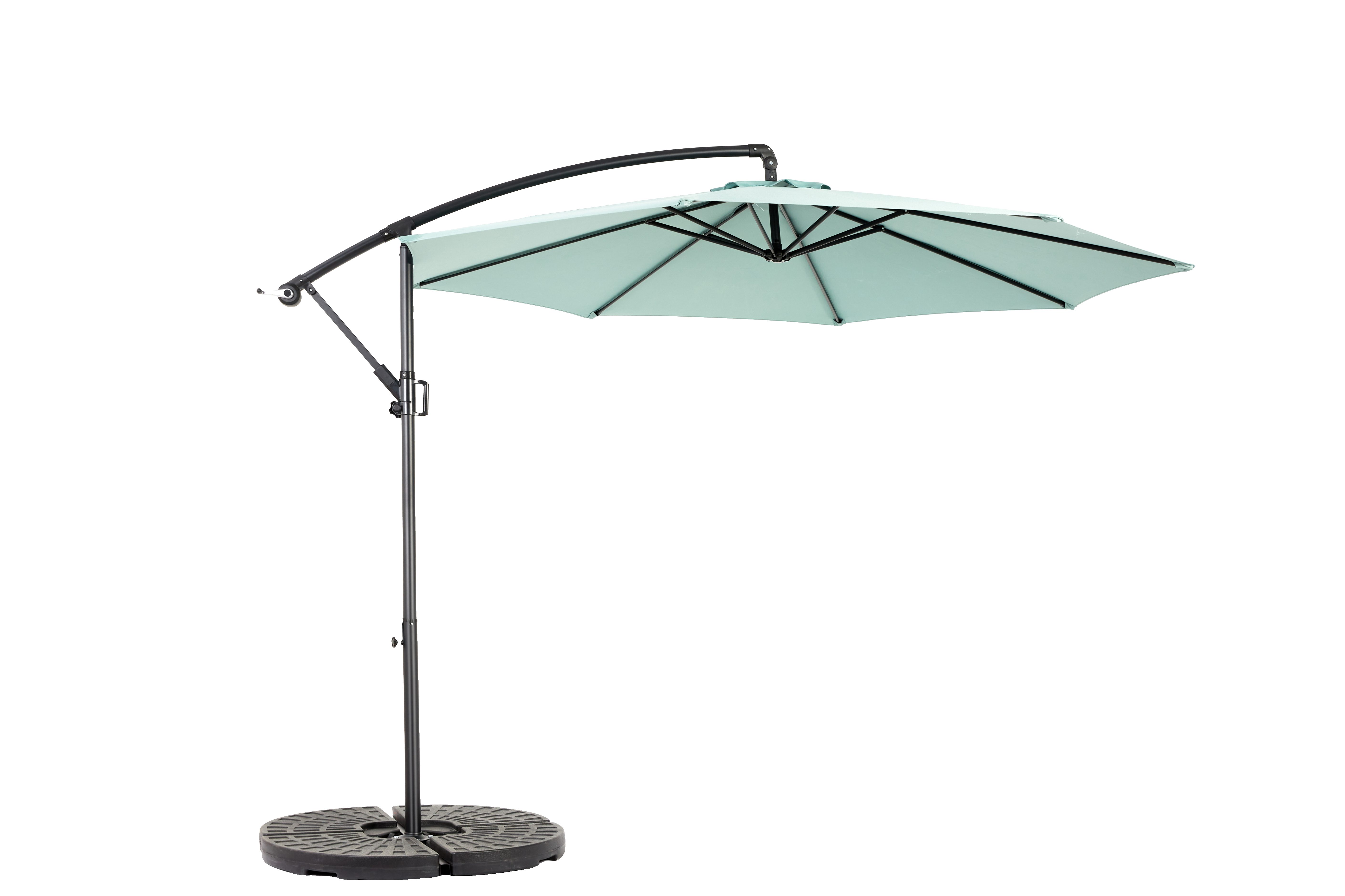 Odikalo Balkonschirm Sonnenschirm Regenschirm Strandschirm Groß Outdoor Kurbel mehrfarbig