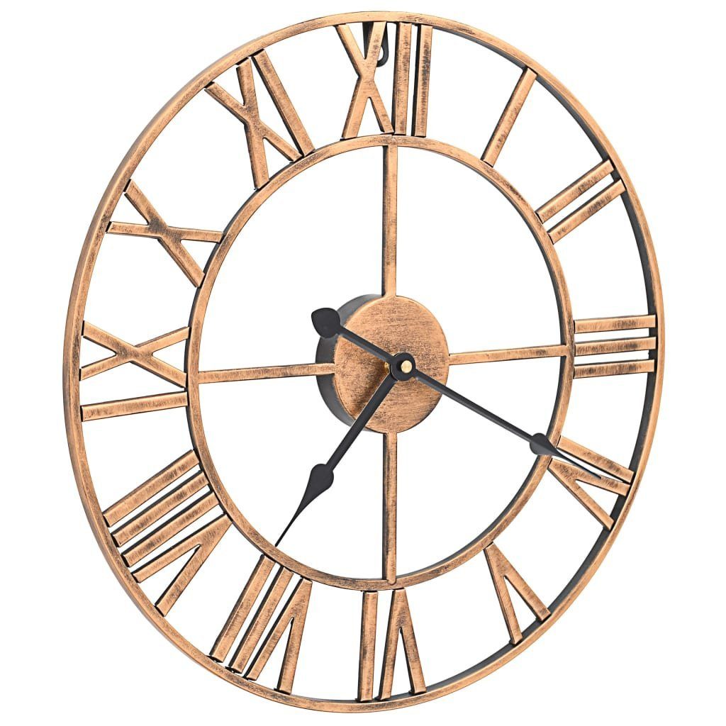 vidaXL Uhr 40 cm Wanduhr Metall 40 cm Golden