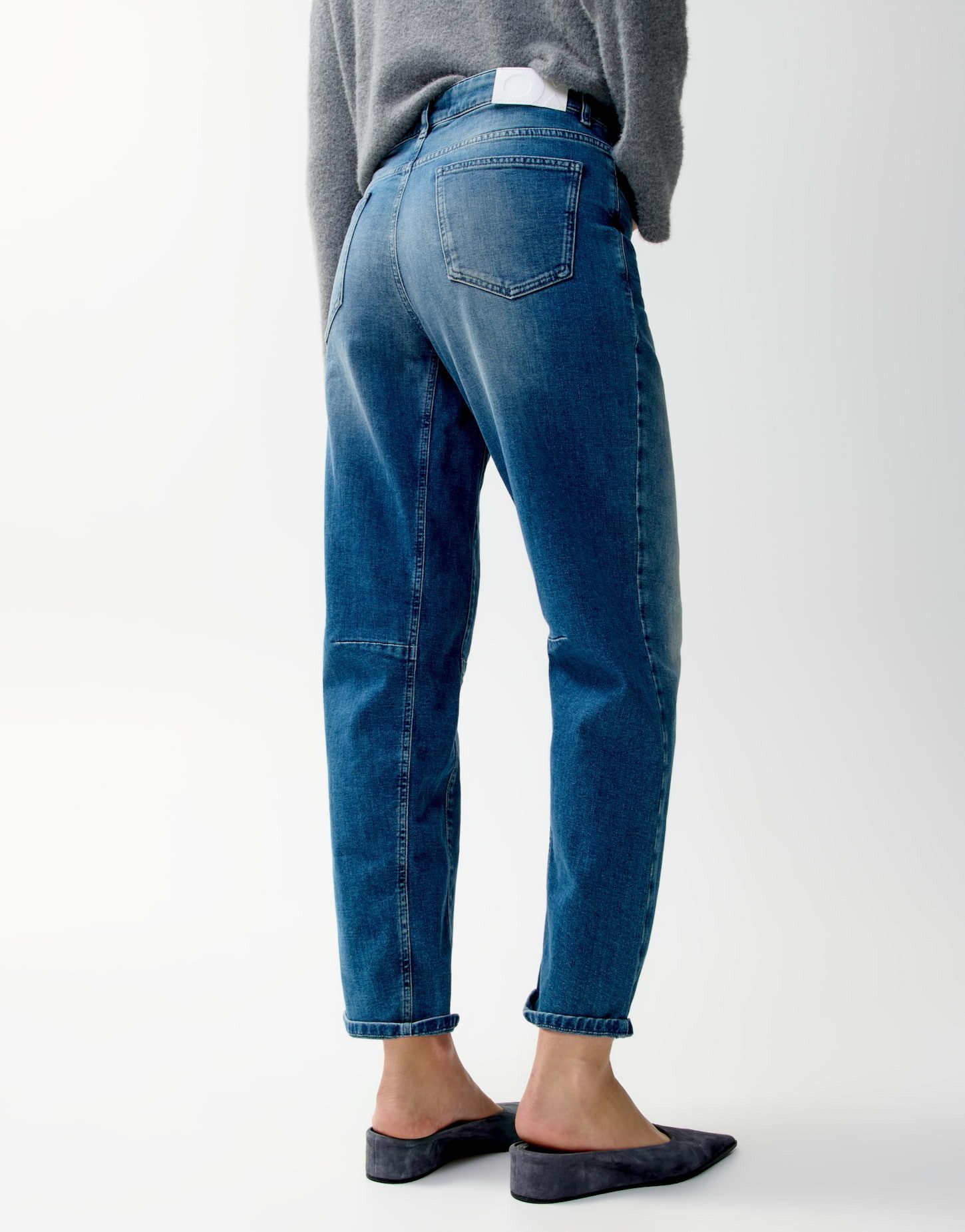 OPUS PANTS Relax-fit-Jeans aus Baumwollmix Ovale Ankle-Silhouette mit weichem Griff und dezenter Used-Waschung – Bild 3 von 5