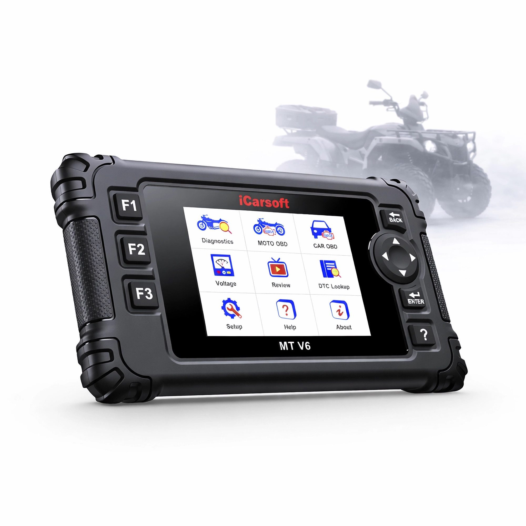 iCarsoft OBD2-Diagnosegerät MT V6 für POLARIS ATVs OBD Scanner +Adapter +Updates