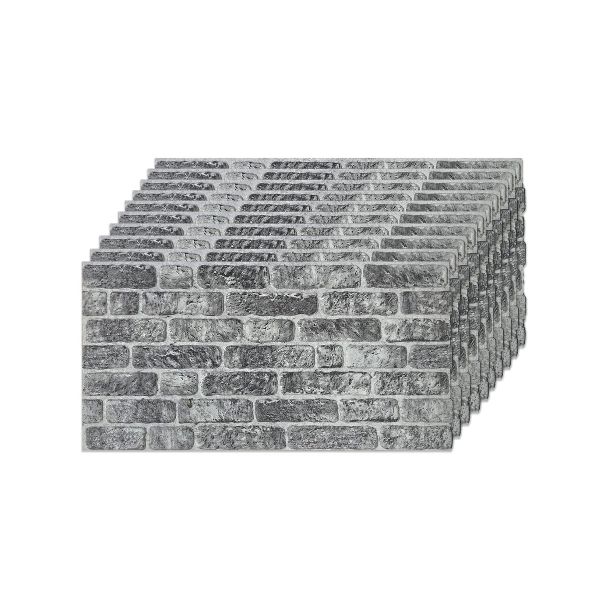 IZODEKOR 3D Wandpaneel EPS Styropor Wandverkleidung in Steinoptik – für Innen & Außen, BxL: 50x100 cm, 0,50 qm, (1er- oder 10er-Set, optional mit 4 Montageklebern) wasserfest, leicht zuschneidbar, außen mit UV-Schutz