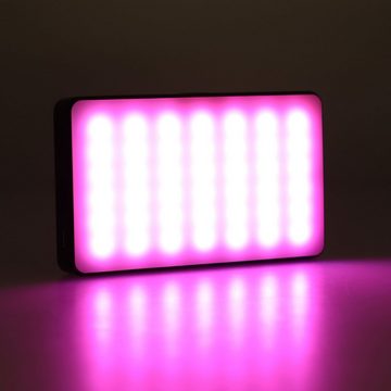 ayex LED Dekolicht vielseitige RGB Videoleuchte 20 Lichteffekte mit Display 3000mAh Akku