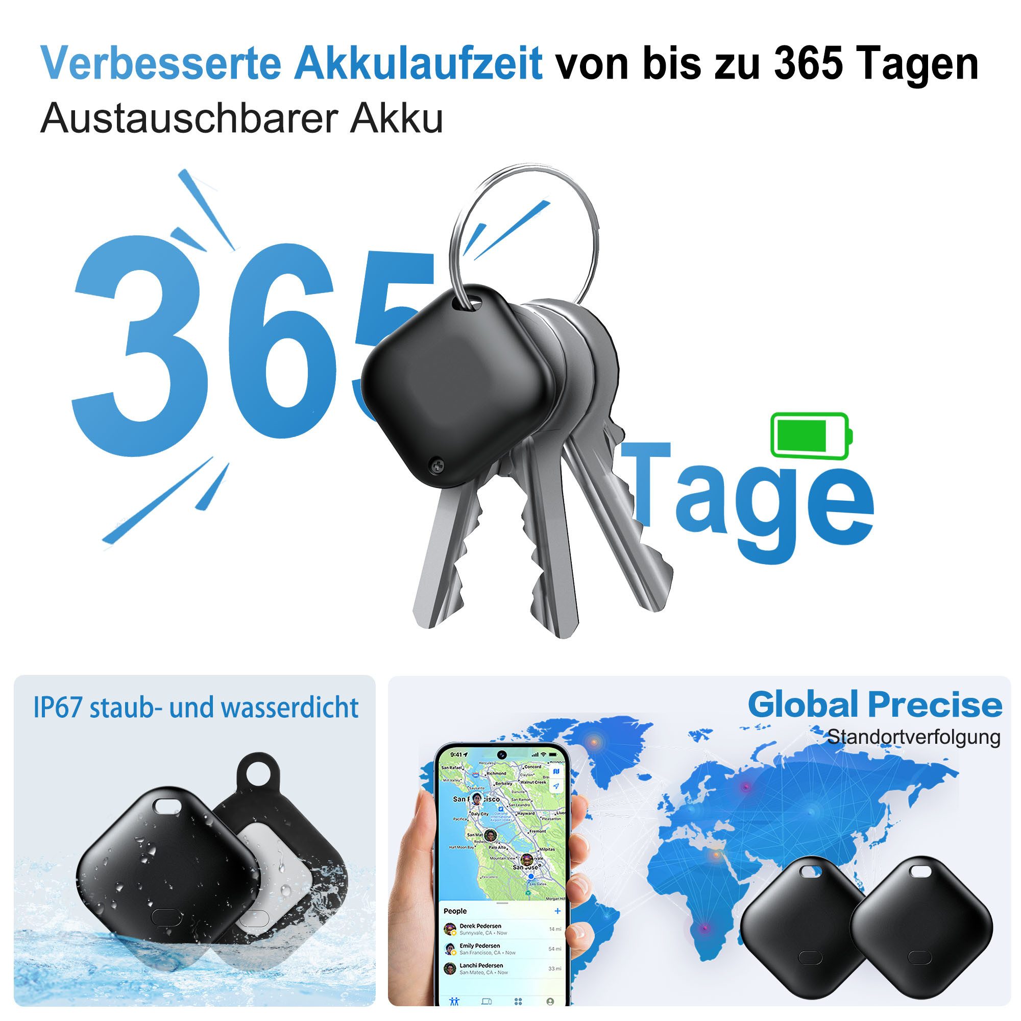 Luckice Tracker Android Smart Tag,Bluetooth Tracker GPS-Tracker