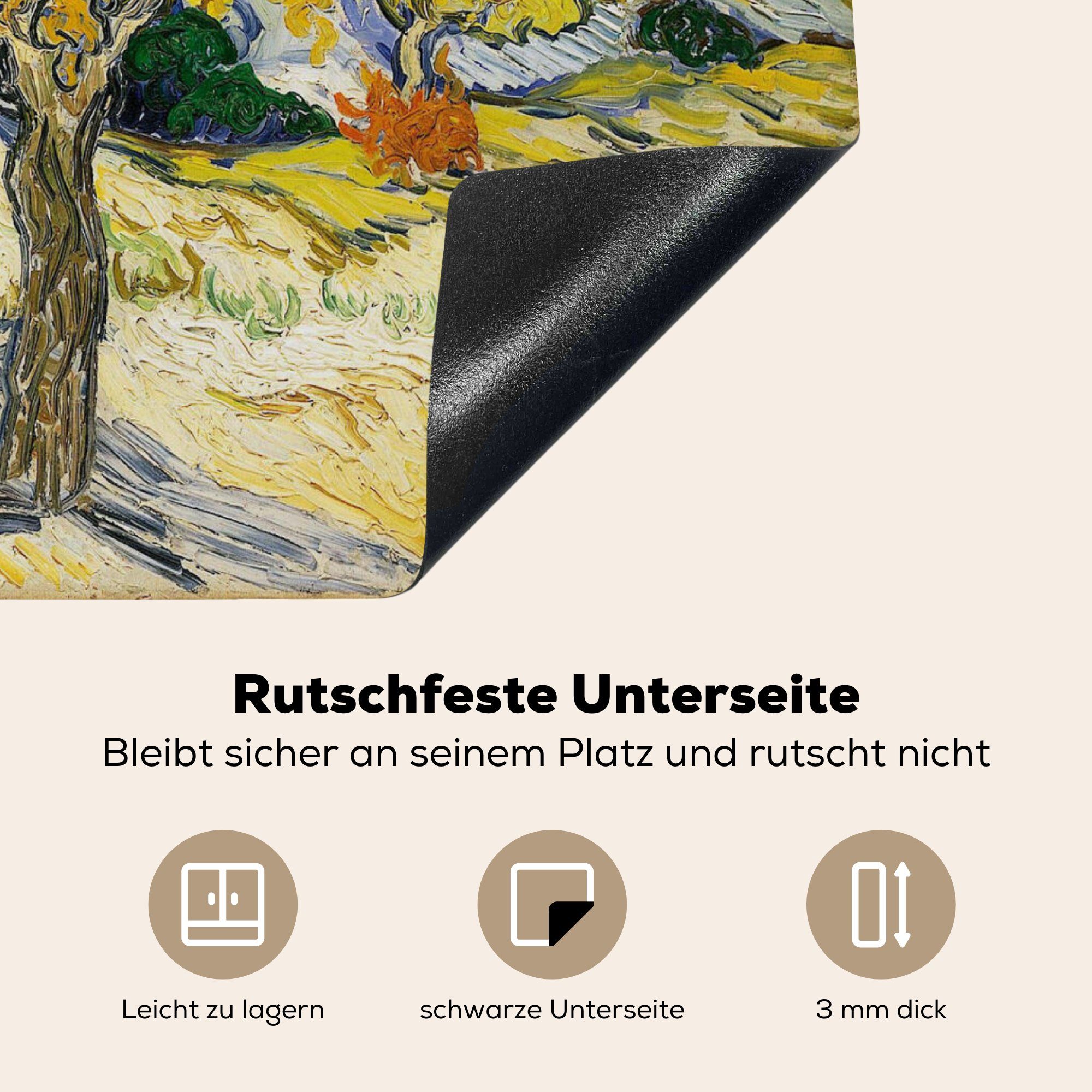van Herdblende-/Abdeckplatte küche, Maulbeerbaum MuchoWow die (1 für 59x52 cm, Ceranfeldabdeckung Gogh, Vincent tlg), - Induktionsmatte Vinyl,