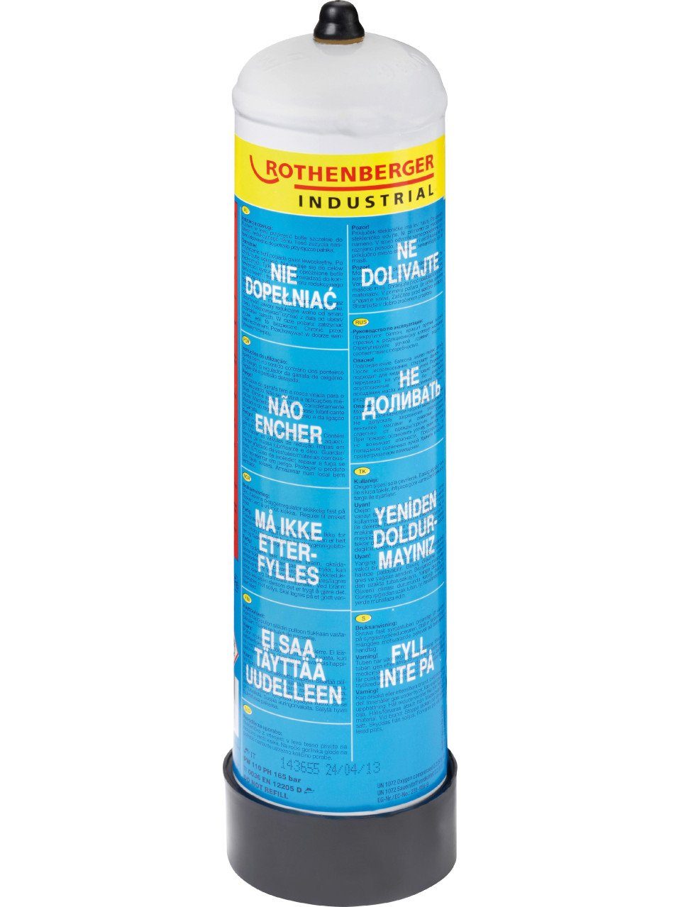 Rothenberger Lötkolben Rothenberger Sauerstoff-Einweg-Stahlflasche 930 ml