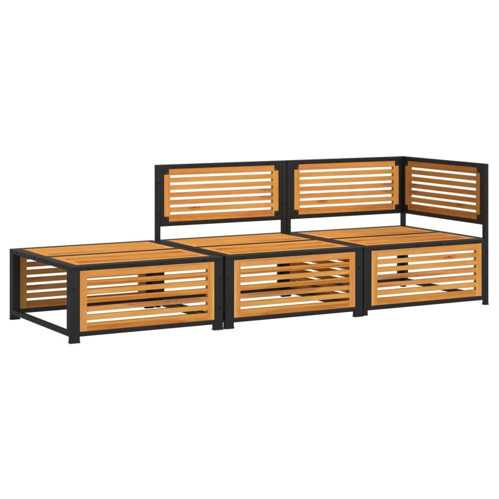 vidaXL Gartenlounge-Set 3-tlg. Garten-Sofagarnitur mit Kissen günstig online kaufen