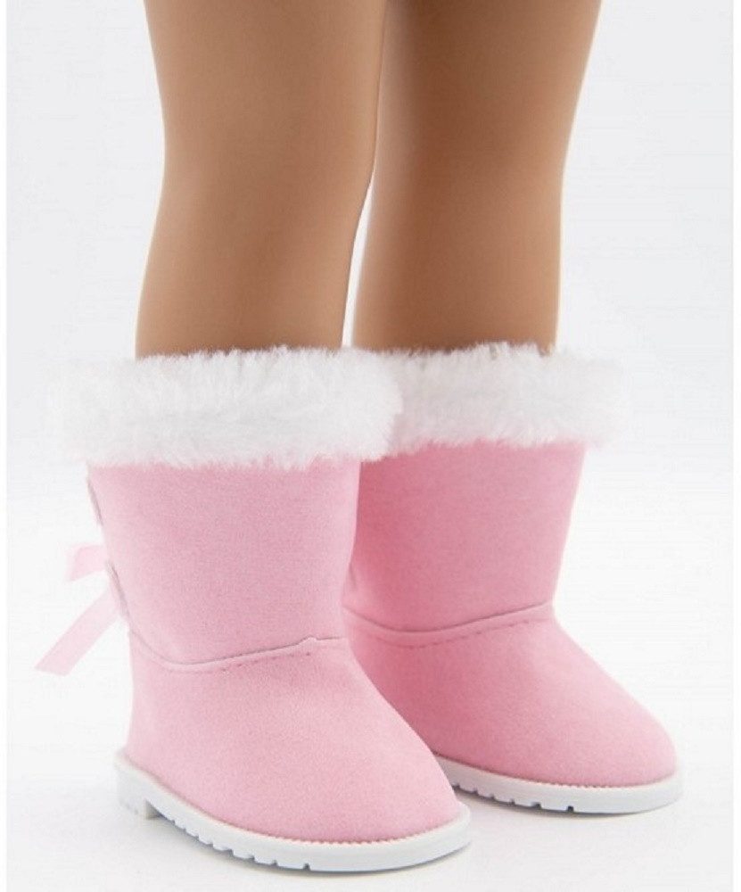 Puppenkleidung Puppenschuhe Puppen Winter Boots pink Puppenbekleidung für Puppe 43 cm