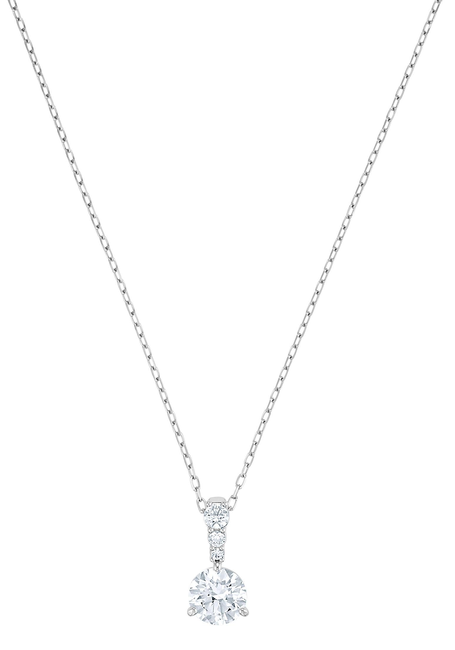 Swarovski Kette mit Anhänger SOLITAIRE ANHAENGER 7MM, 5472635, mit Swarovski® Kristall