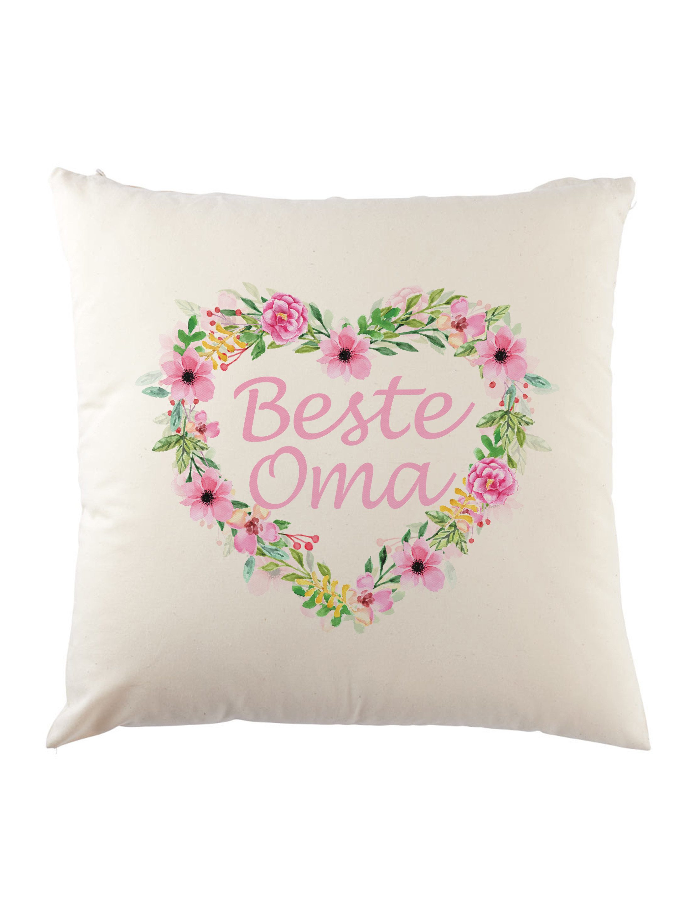 Dekokissen Beste Oma Rosen Herz Dekokissen I Omi Großmutter Enkelkind Granny