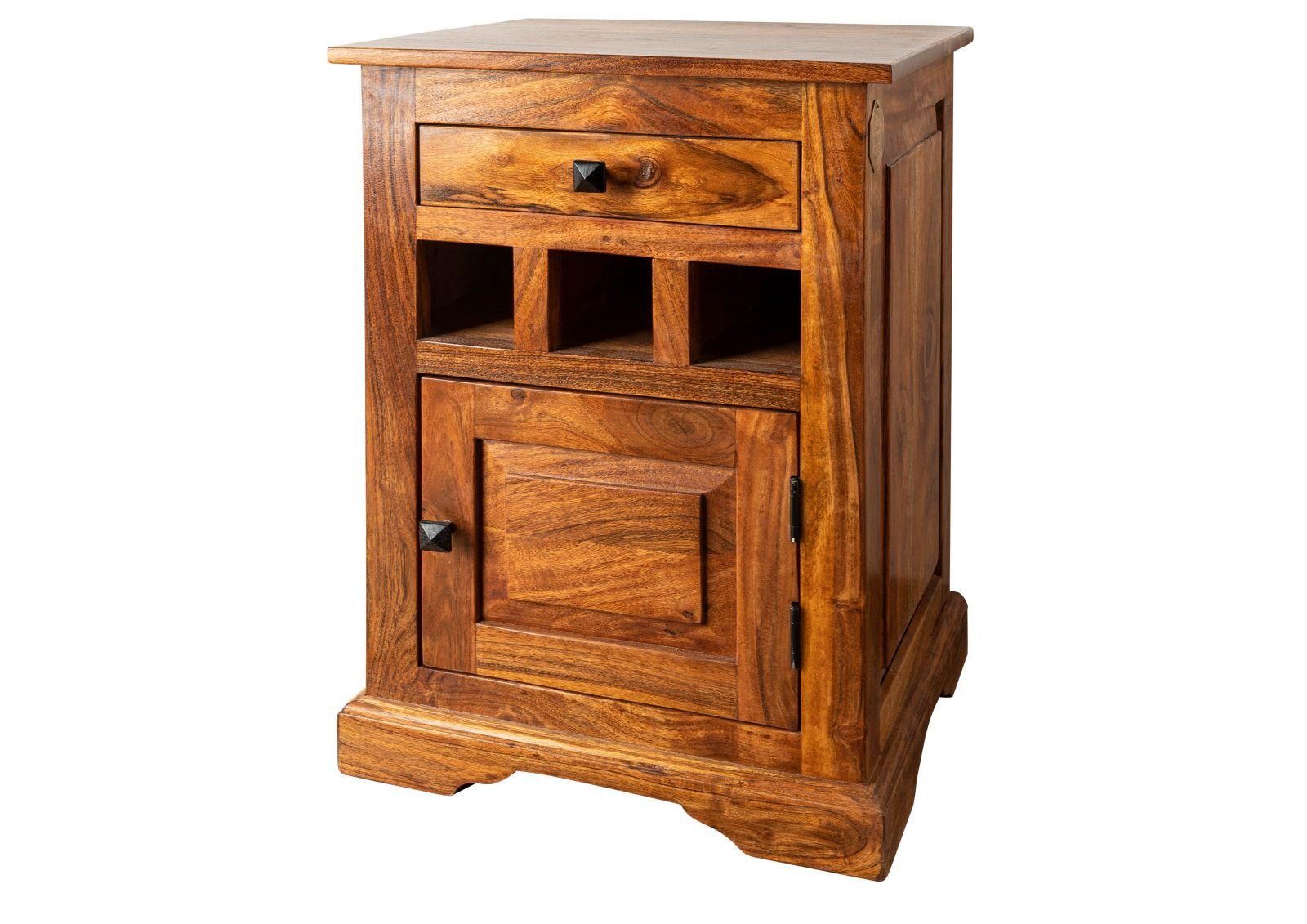Massivmoebel24 Nachttisch Nachttisch Akazie 46x40x65 honig lackiert OXFORD #268