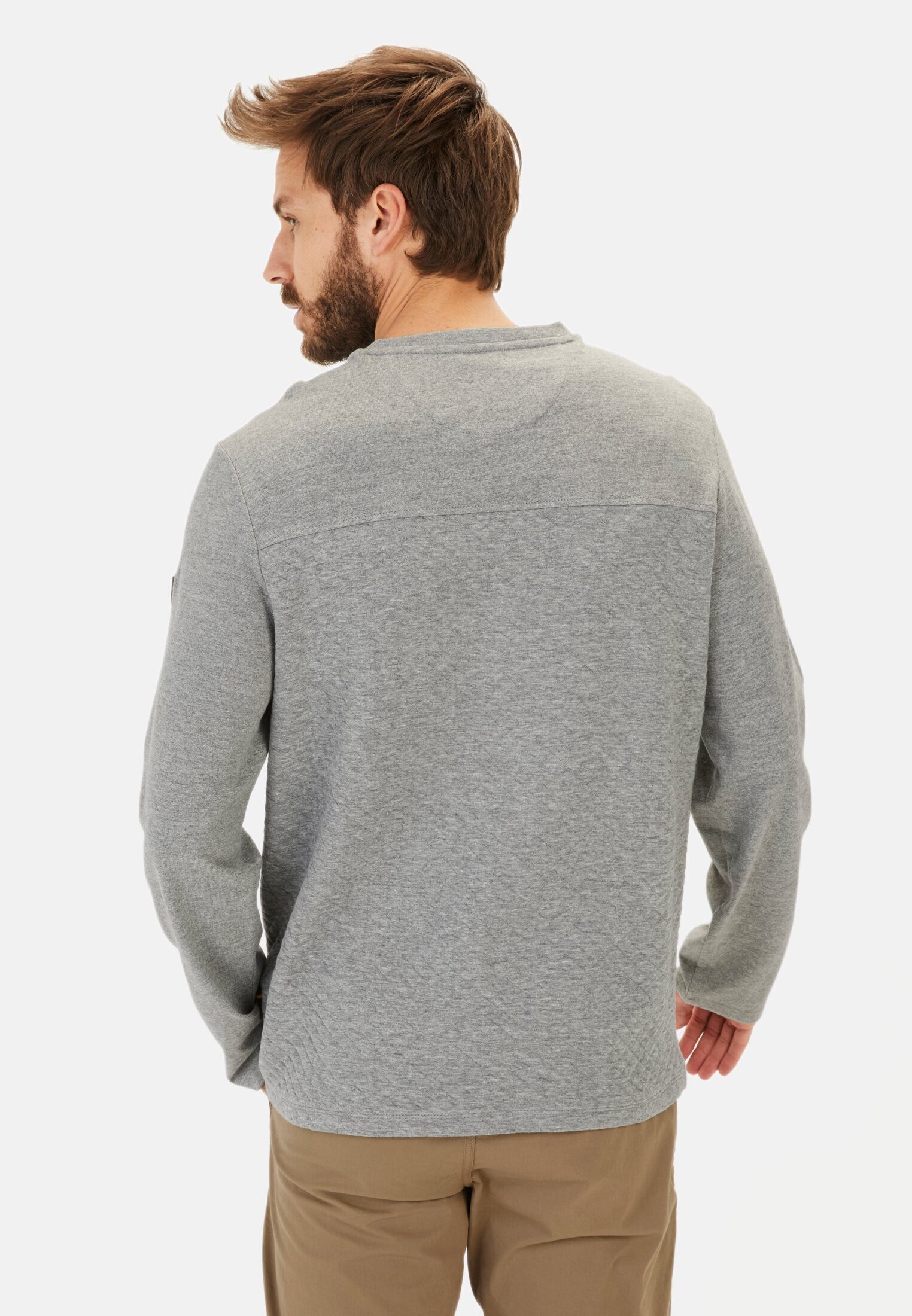 camel active Longsleeve mit Steppmuster Langarm Rundhals (1-tlg) günstig online kaufen