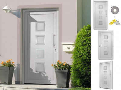 vidaXL Haustür Haustür Weiß 108x200 cm Eingangstür Außentür Nebeneingangstür