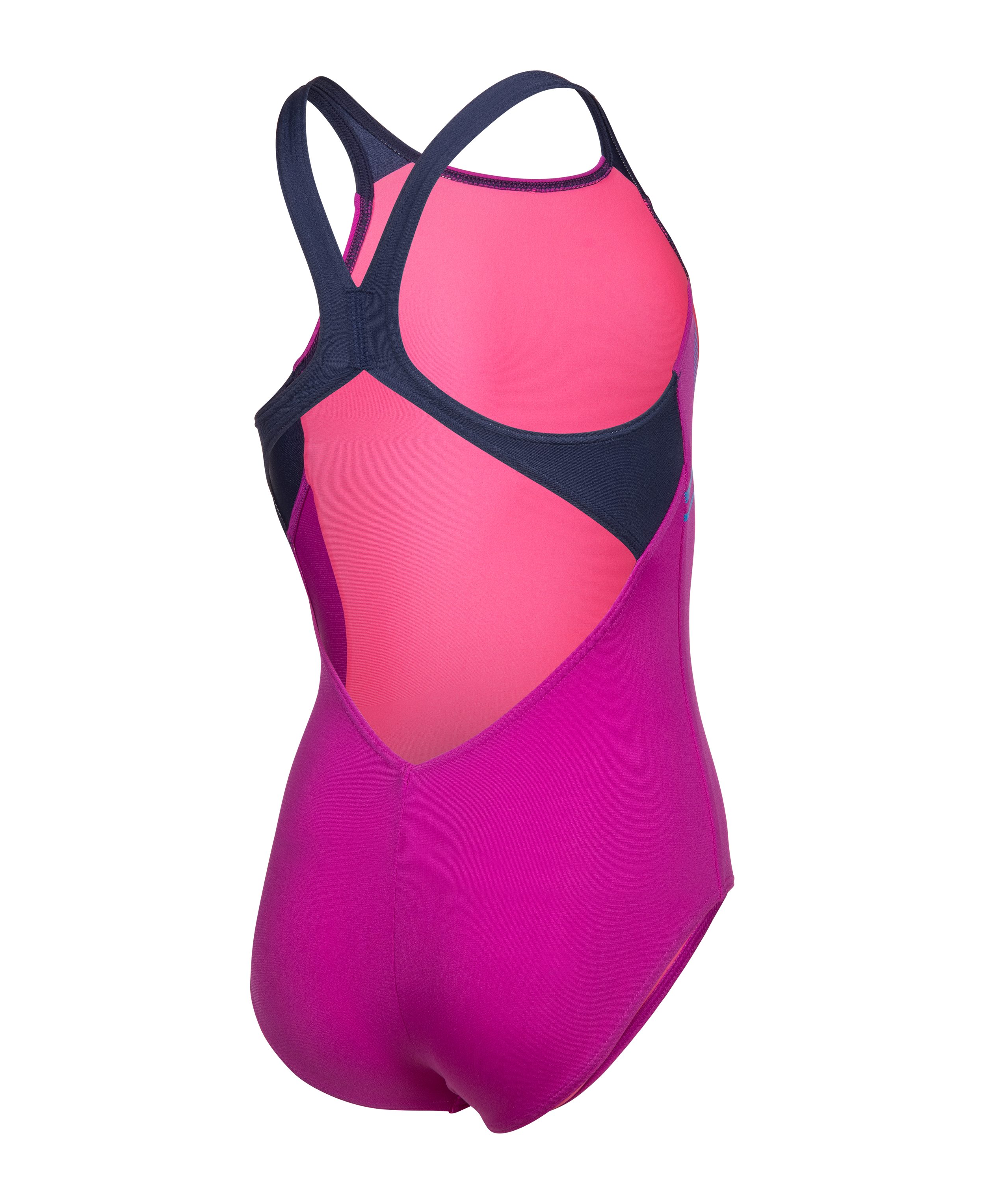 Arena Badeanzug G ARENA BOLD SWIMSUIT V BACK hohe Chlorbeständigkeit, schnelltrocknendes Material, UV-Schutz UPF50+