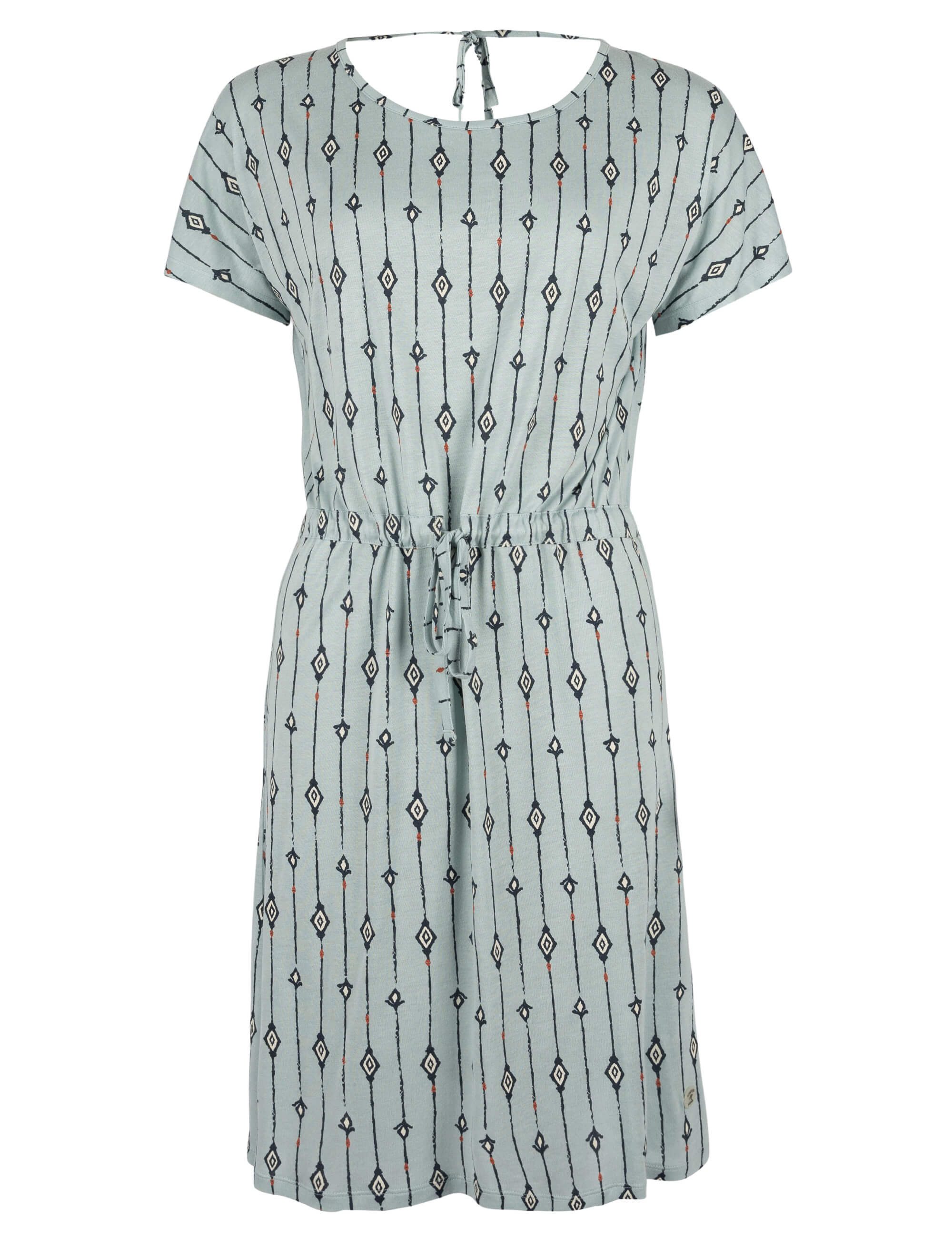 ROADSIGN australia Jerseykleid Iced Blue (1, 1-tlg., 1) mit Allover-Design, weich fallend, ideal für warme Tage