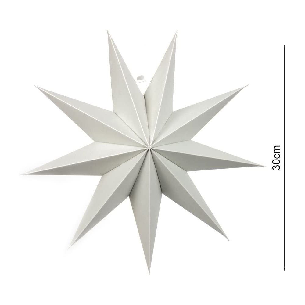 Faltstern Stück, GelldG Papier Sterne Stern 30cm Weihnachtsfigur Dekoration 3 Weihnachten