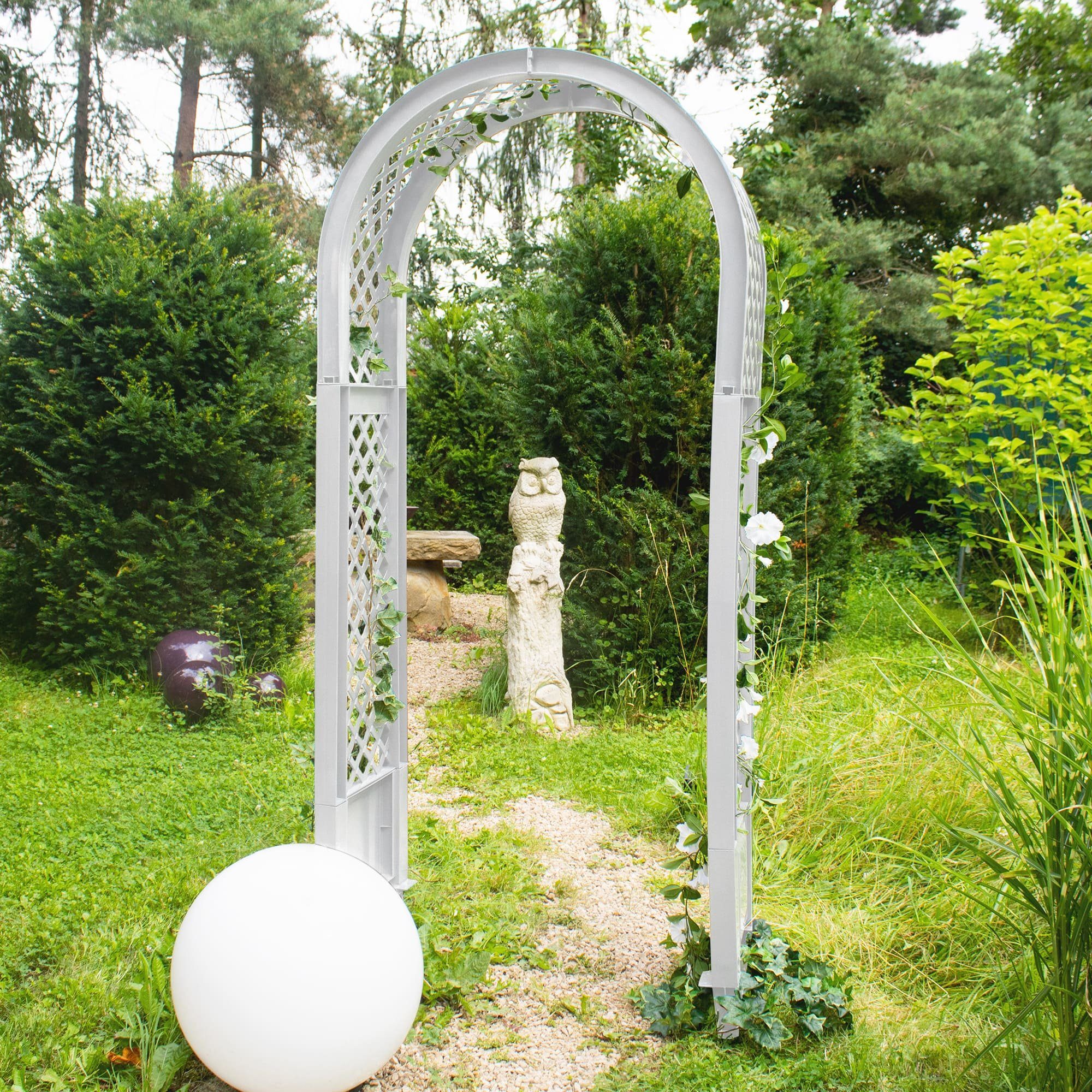 NYVI Rosenbogen Rosenbogen mit Erdspießen NYVIGreen 100x43x207 cm, 1 St., Rankhilfe aus Kunststoff, Pflegeleicht, Steckmontage ohne Werkzeug