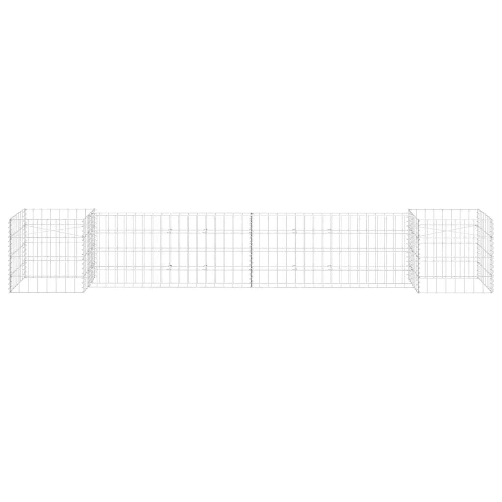 vidaXL Blumentopf H-förmiger Gabionen-Pflanzkorb Stahldraht 260x40x40 günstig online kaufen