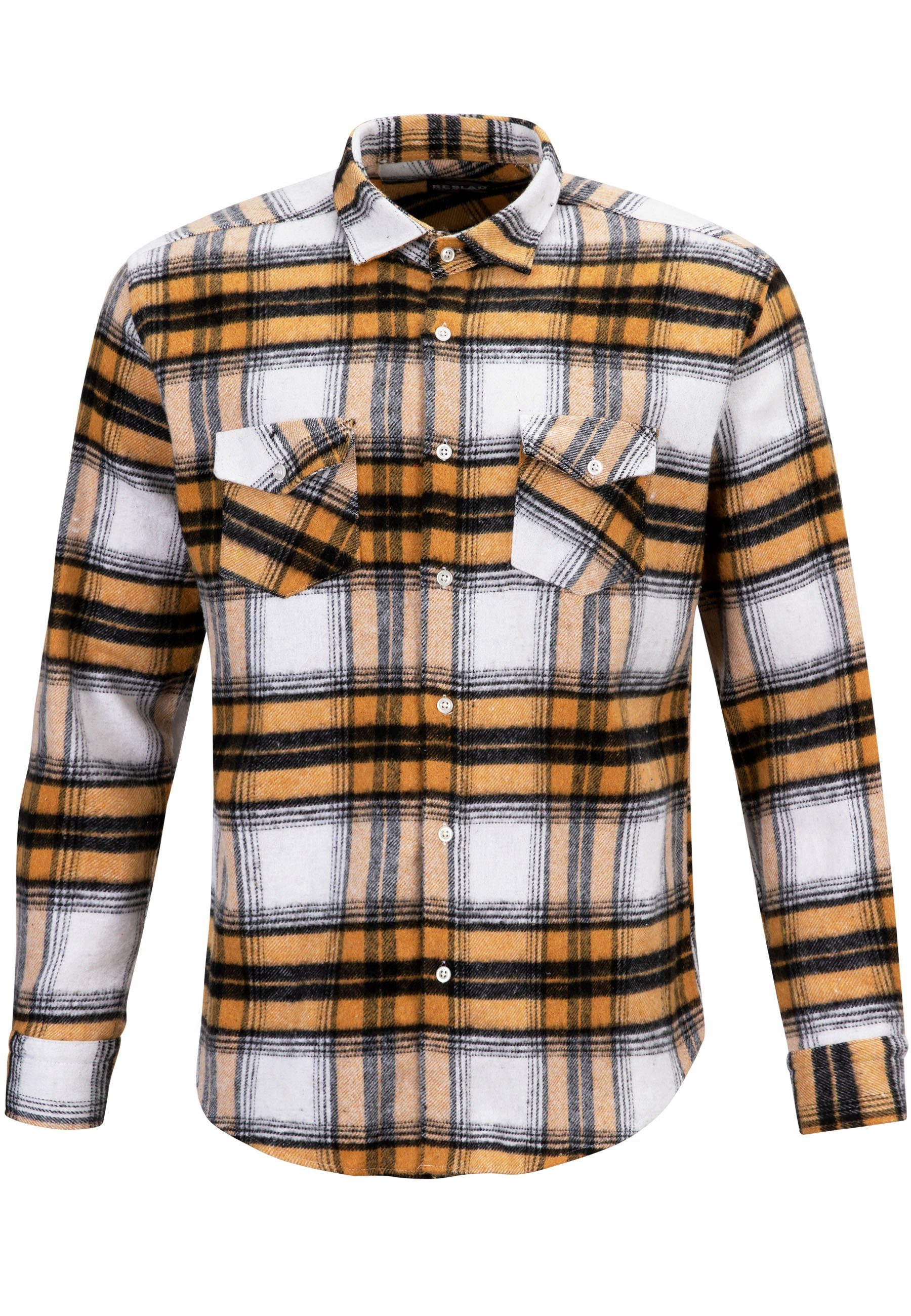 Reslad Langarmhemd »Reslad Holzfällerhemd Hemd Herren kariert Vintage«  Heavy Flanellhemd Karo Männer Hemden online kaufen | OTTO
