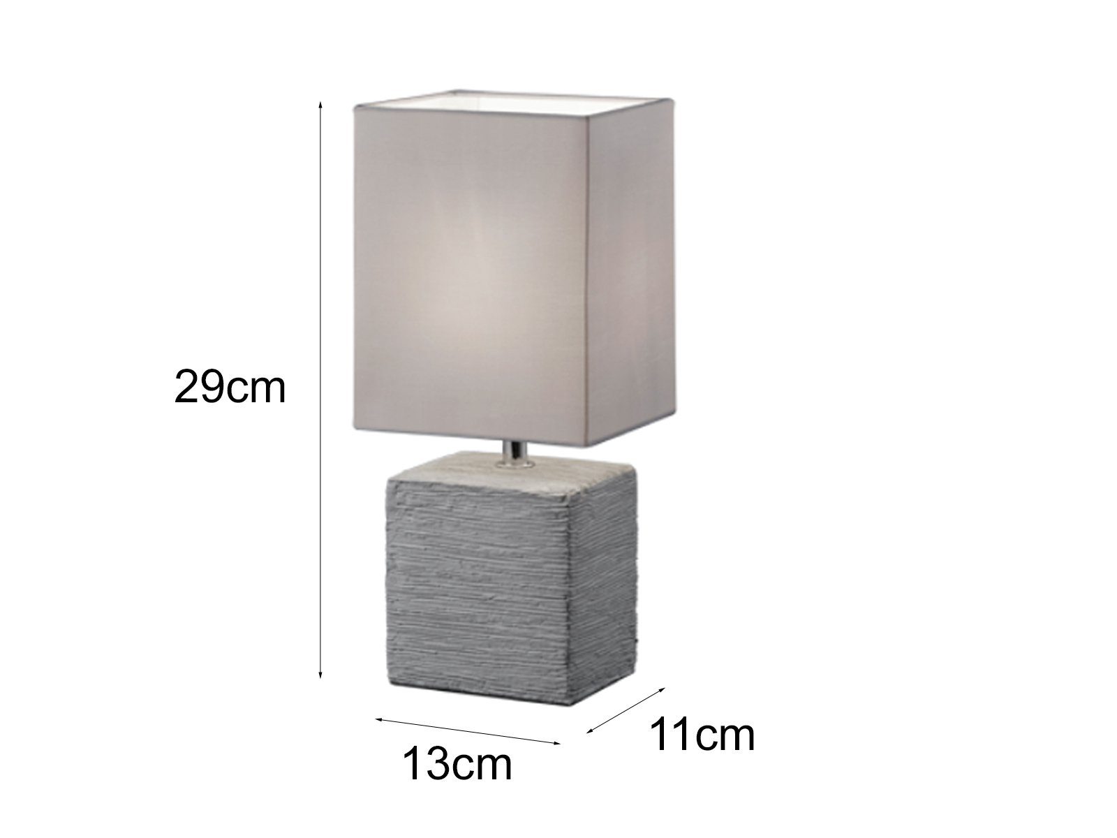 Grau, Fensterlampe kleine meineWunschleuchte LED 29cm Warmweiß, Höhe wechselbar, LED Design-klassiker für Fensterbank Nachttischlampe,