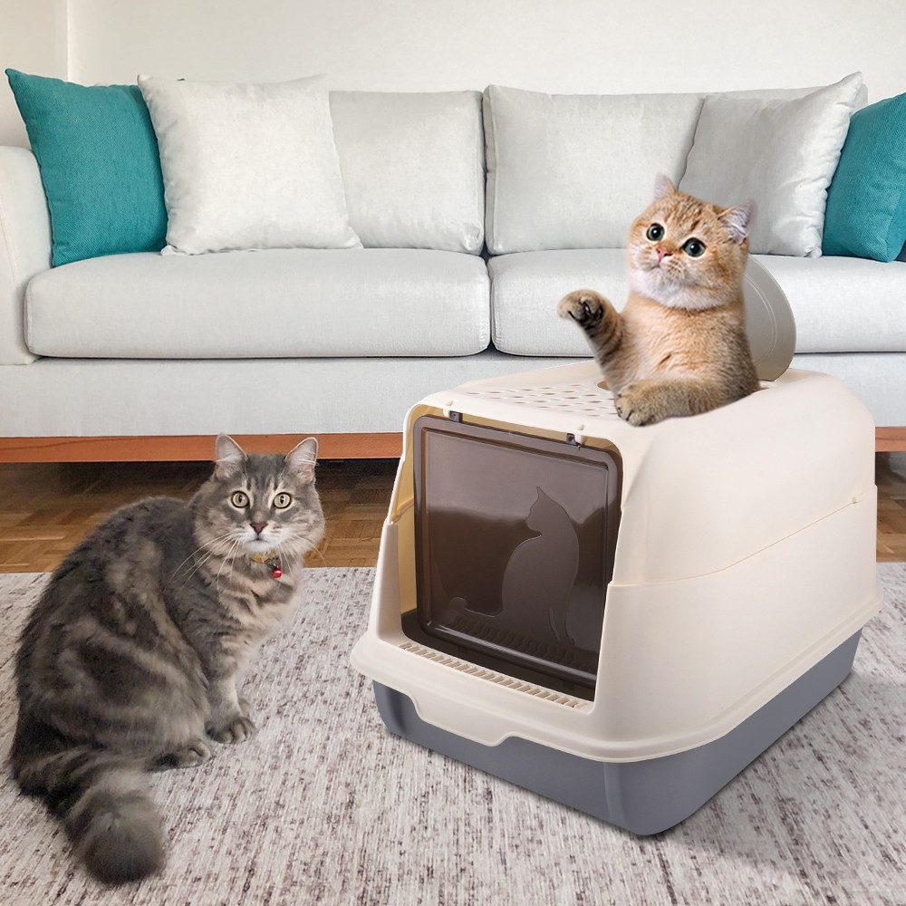 JEOBEST Katzentoilette Katzenklo mit Schaufel, Toilet, Offene Toilette - Gr günstig online kaufen